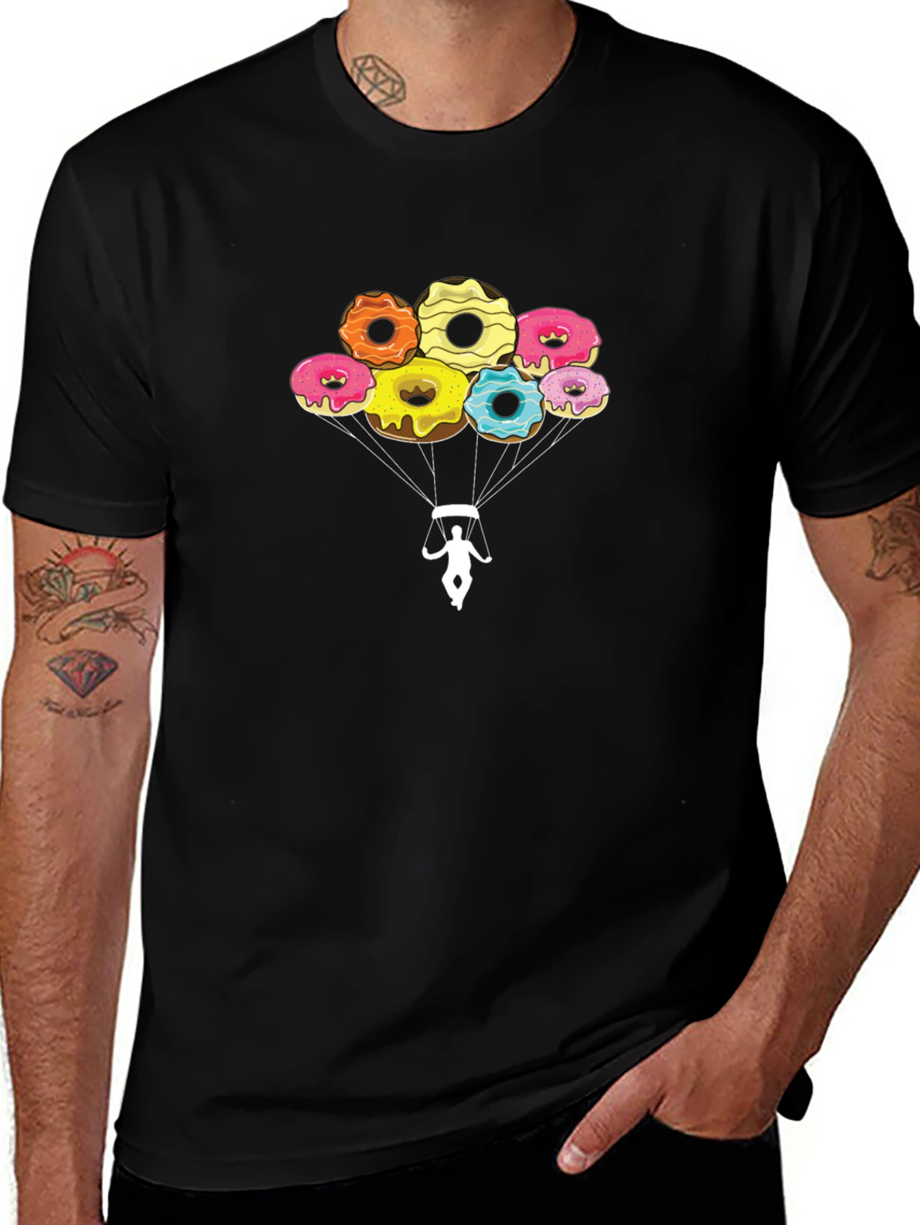 Donut Parachute Graphic T-Shirt