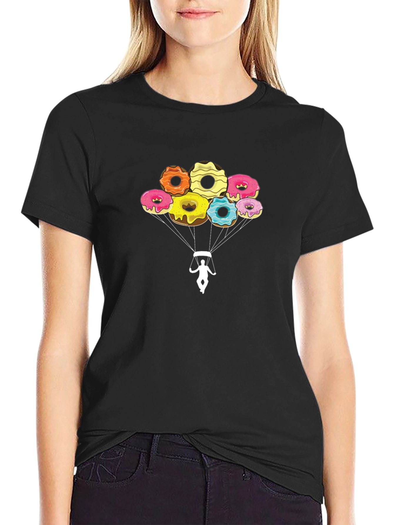Donut Parachute Graphic T-Shirt
