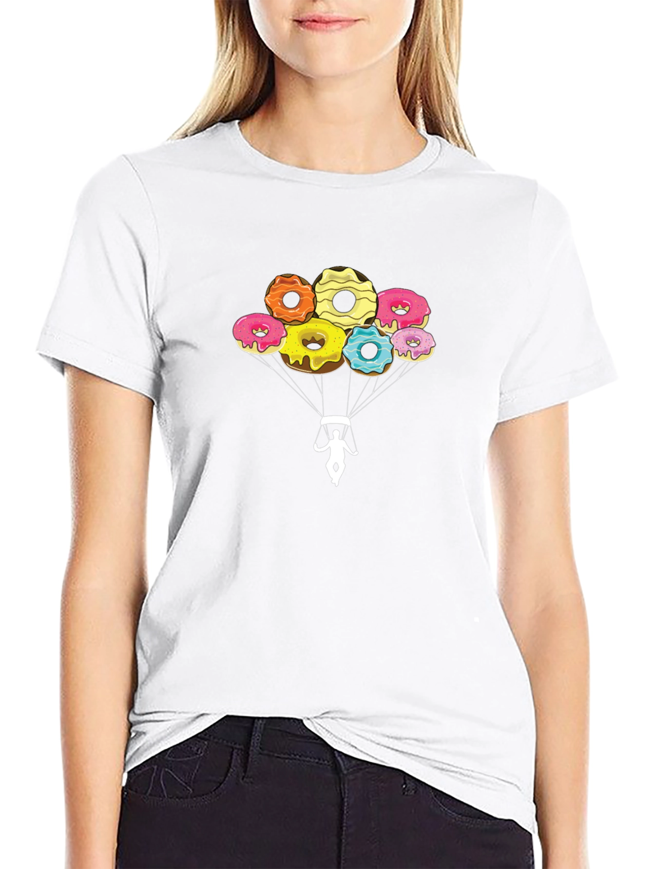 Donut Parachute Graphic T-Shirt