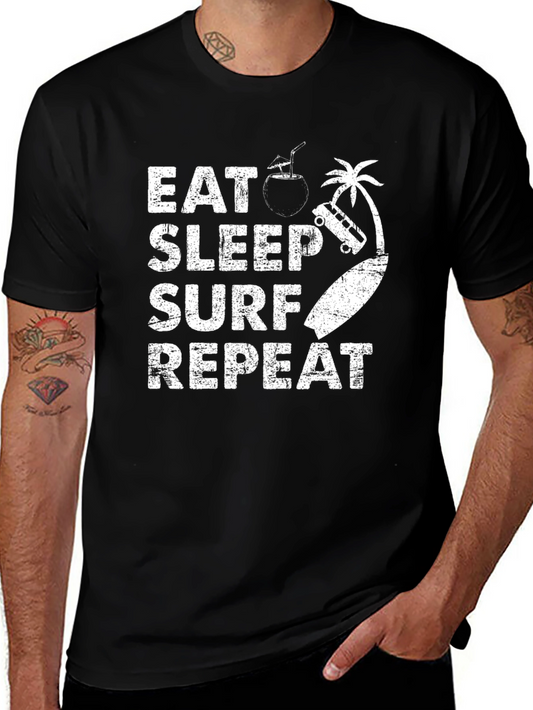Eat Sleep Surf Repeat Graphic Tee