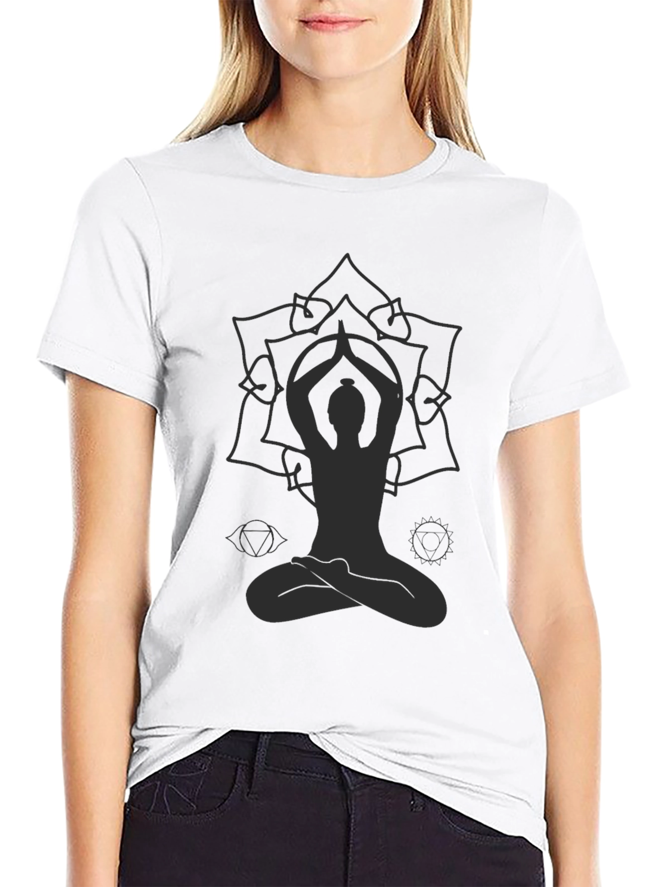 Mens Yoga Mandala Graphic T-Shirt