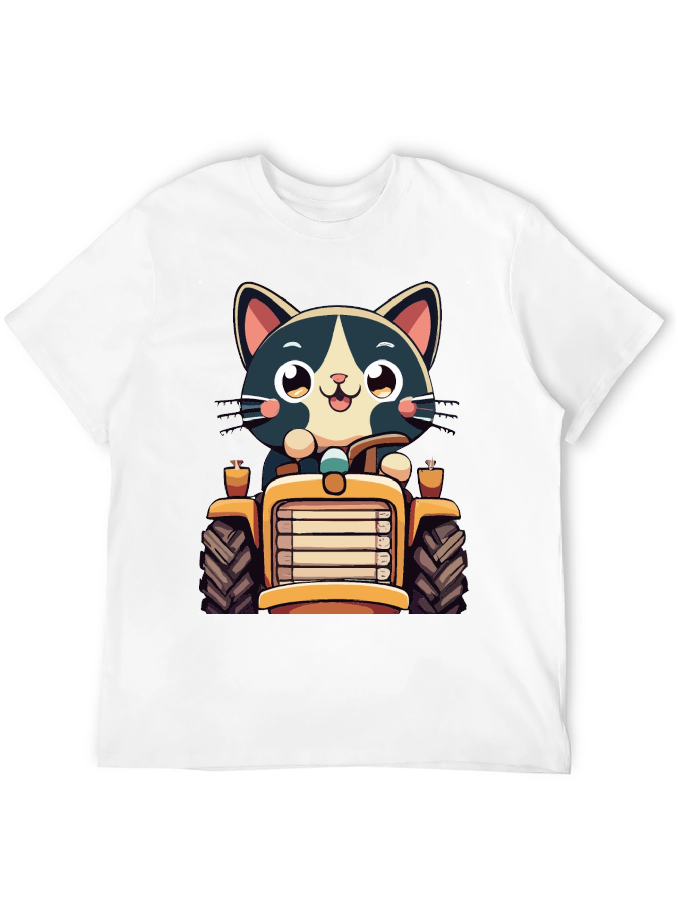 Cat Driving Tractor T-Shirt