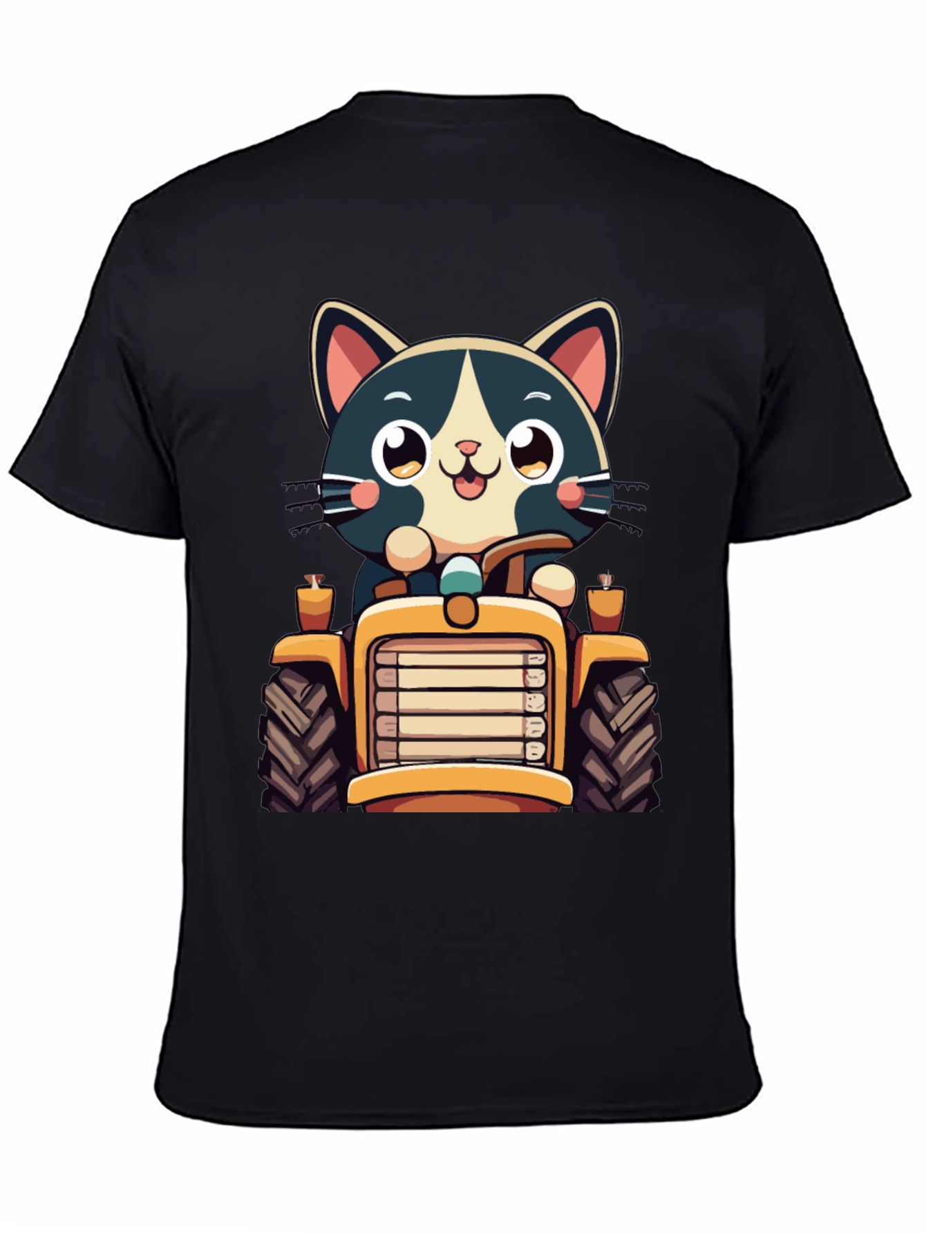 Cat Driving Tractor T-Shirt