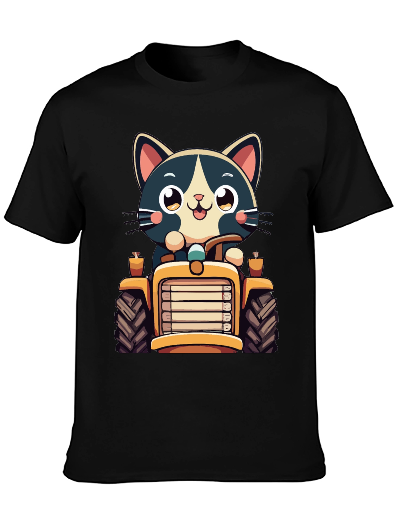 Cat Driving Tractor T-Shirt