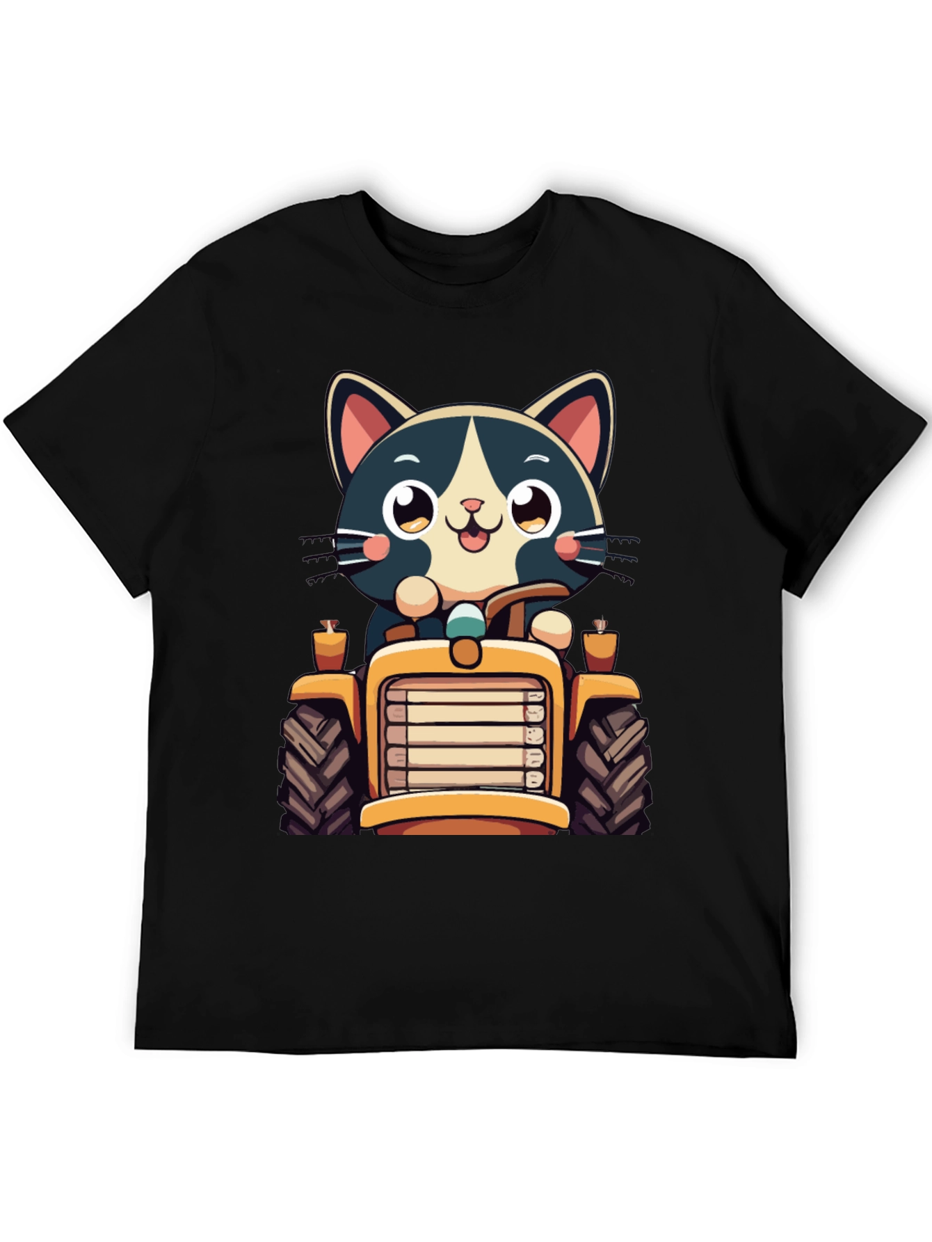Cat Driving Tractor T-Shirt