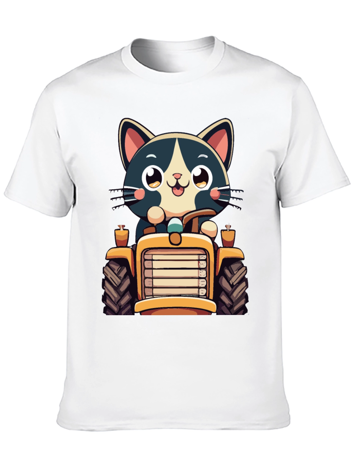 Cat Driving Tractor T-Shirt