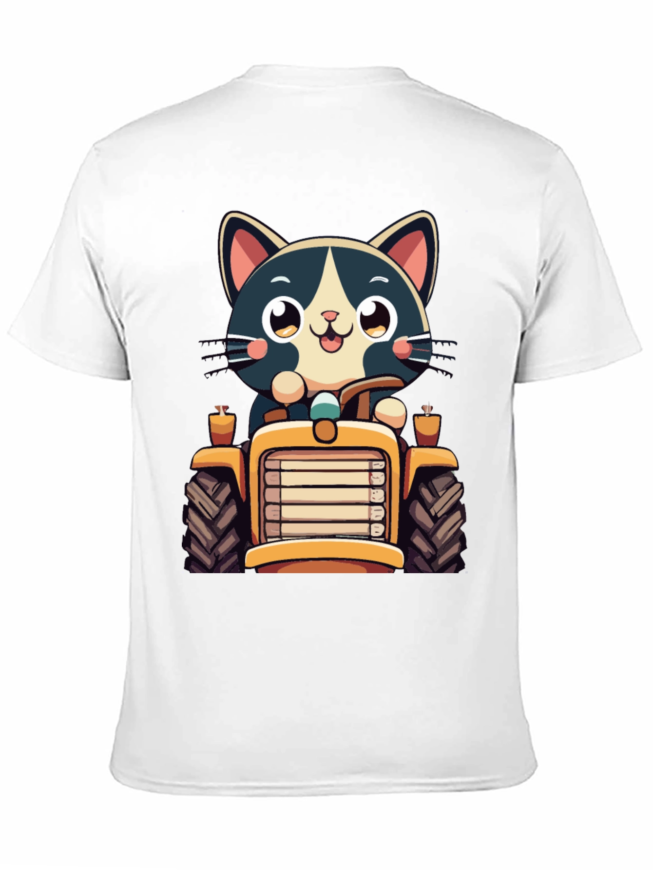 Cat Driving Tractor T-Shirt