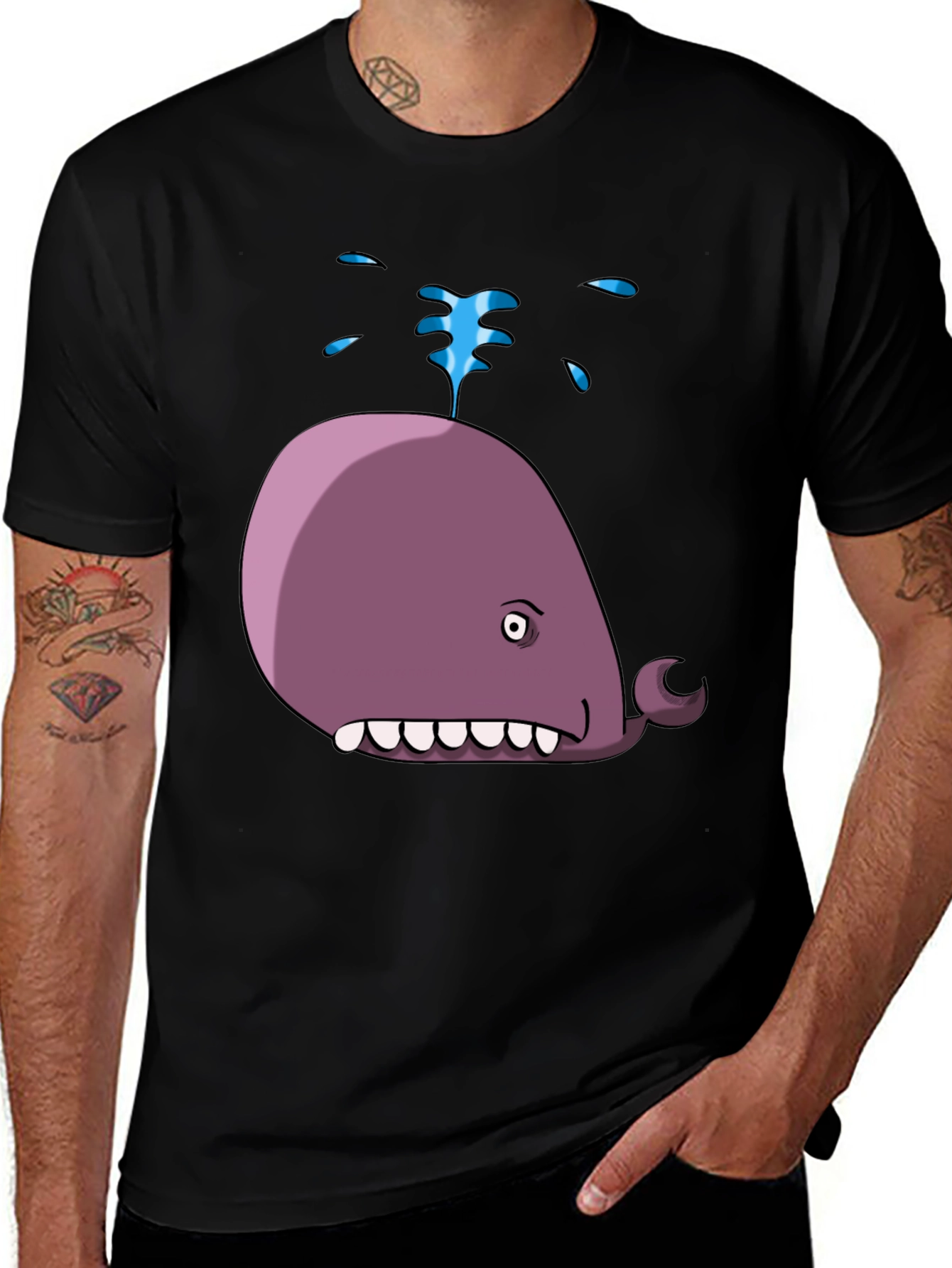 Whimsical Whale Graphic Tee - Fun and Unique Design