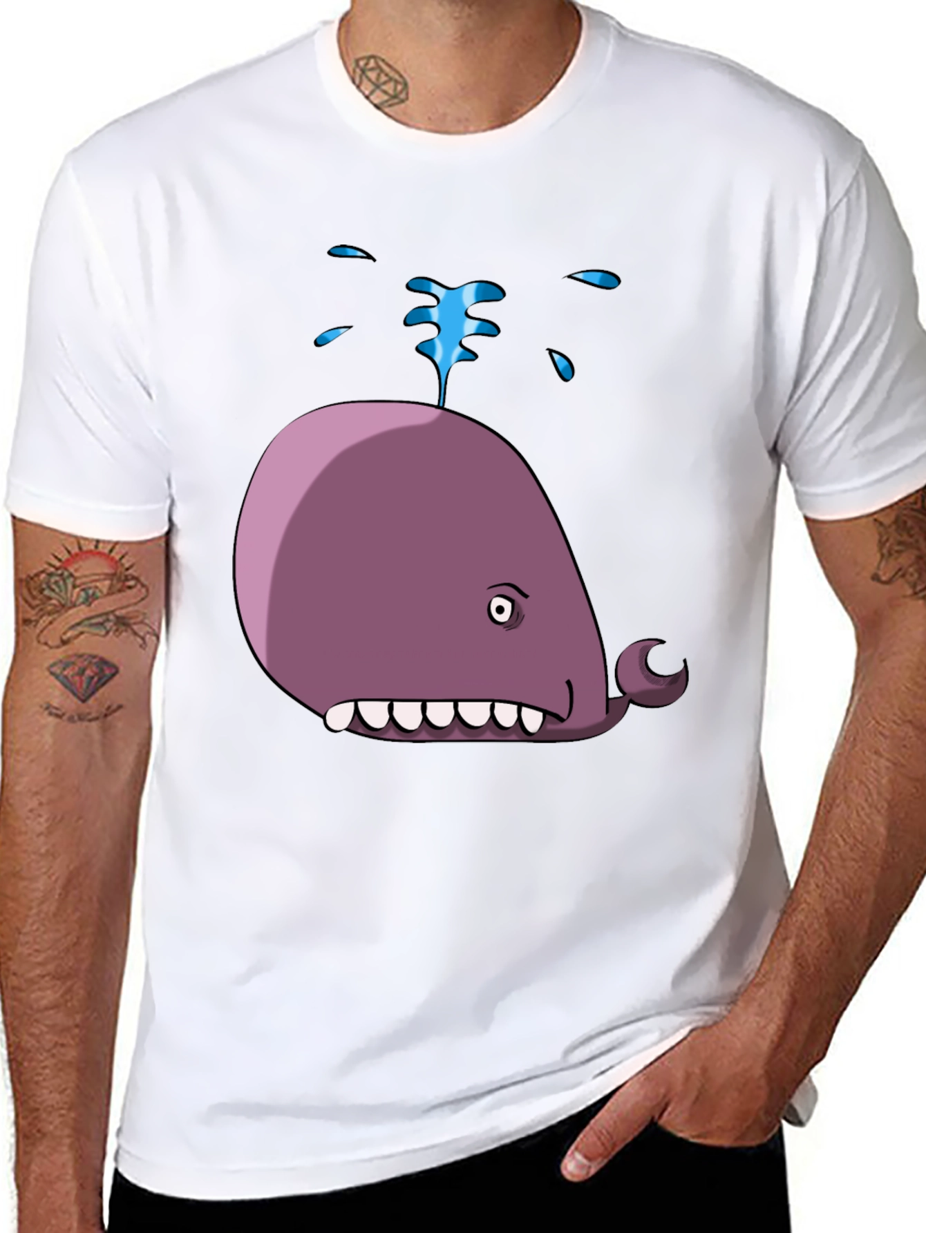 Whimsical Whale Graphic Tee - Fun and Unique Design