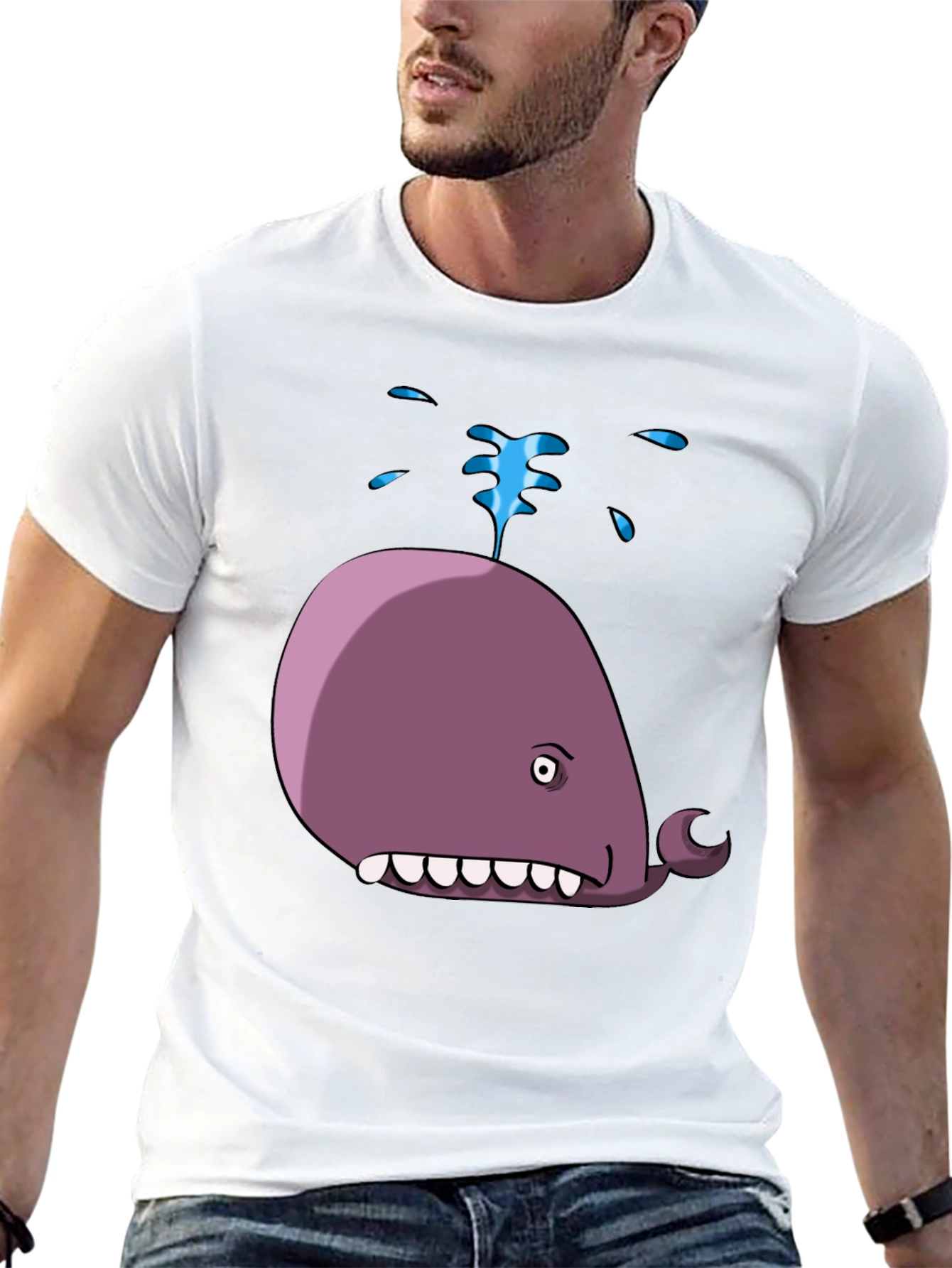 Whimsical Whale Graphic Tee - Fun and Unique Design