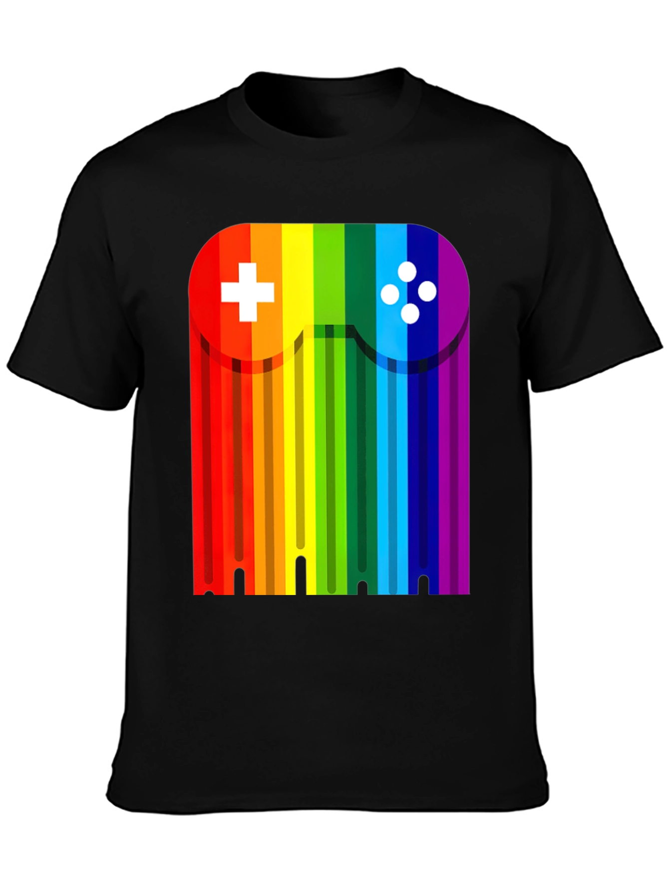 Rainbow Gaming Controller Graphic Tee