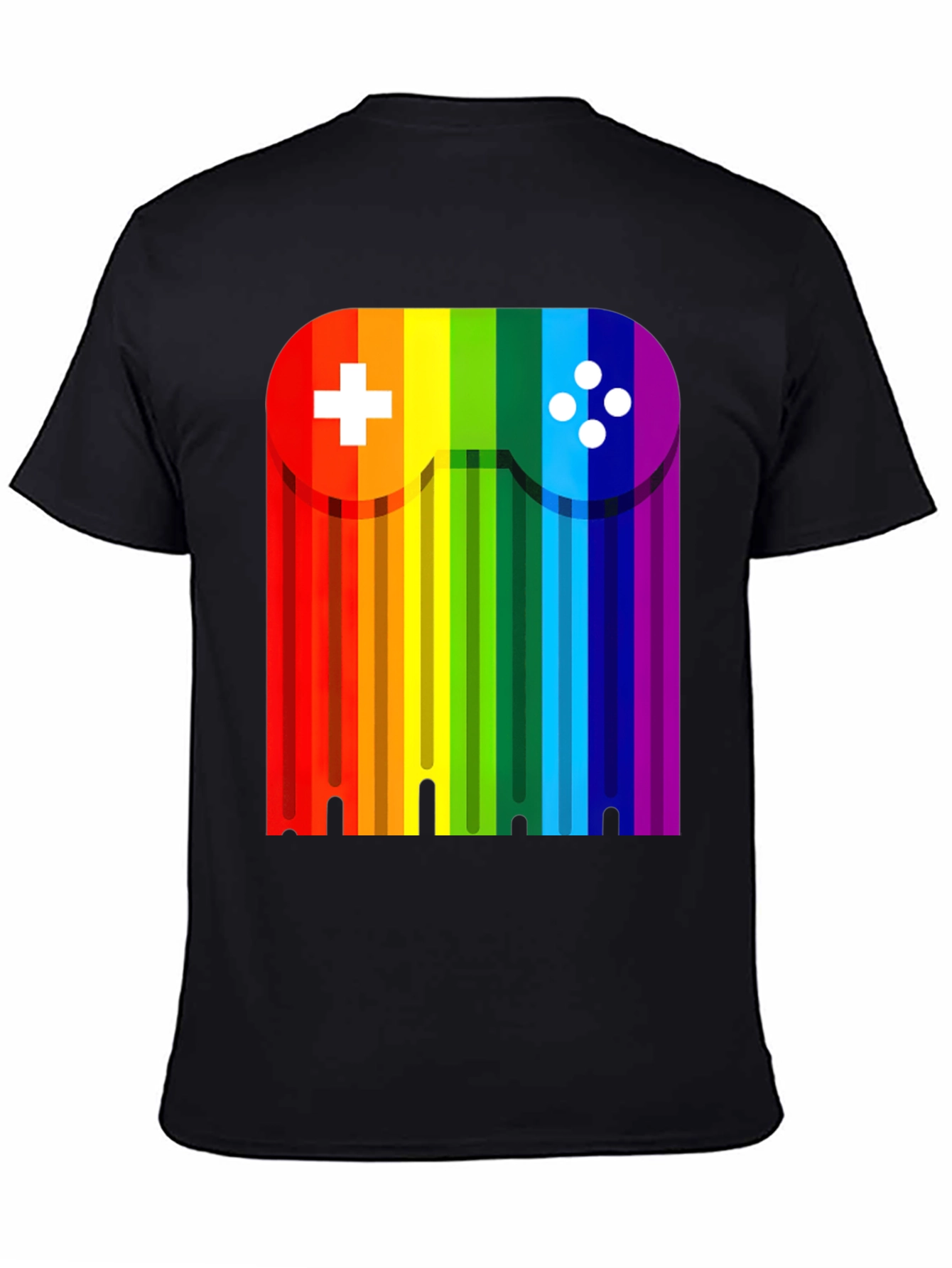 Rainbow Gaming Controller Graphic Tee