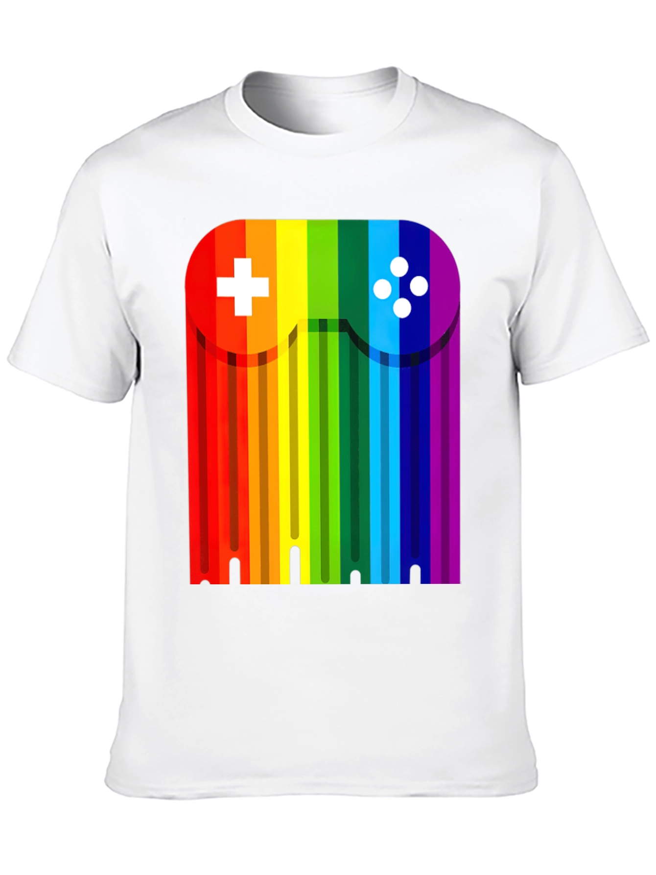 Rainbow Gaming Controller Graphic Tee