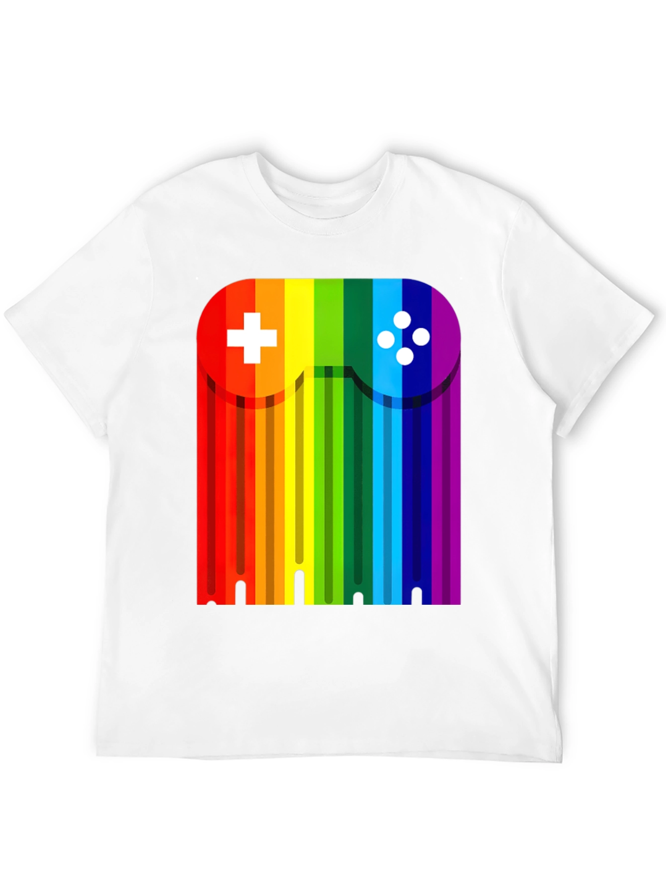 Rainbow Gaming Controller Graphic Tee