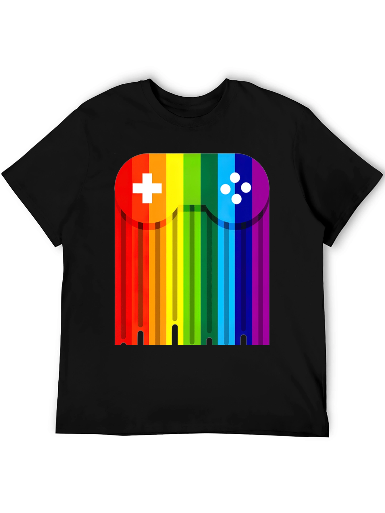 Rainbow Gaming Controller Graphic Tee