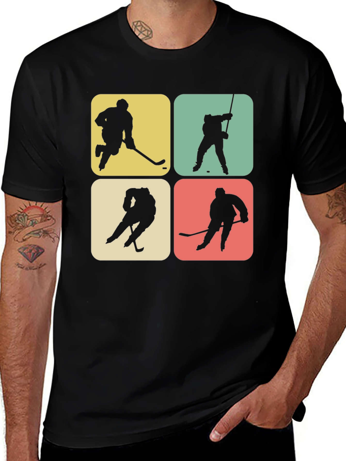 Retro Hockey Silhouette T-Shirt