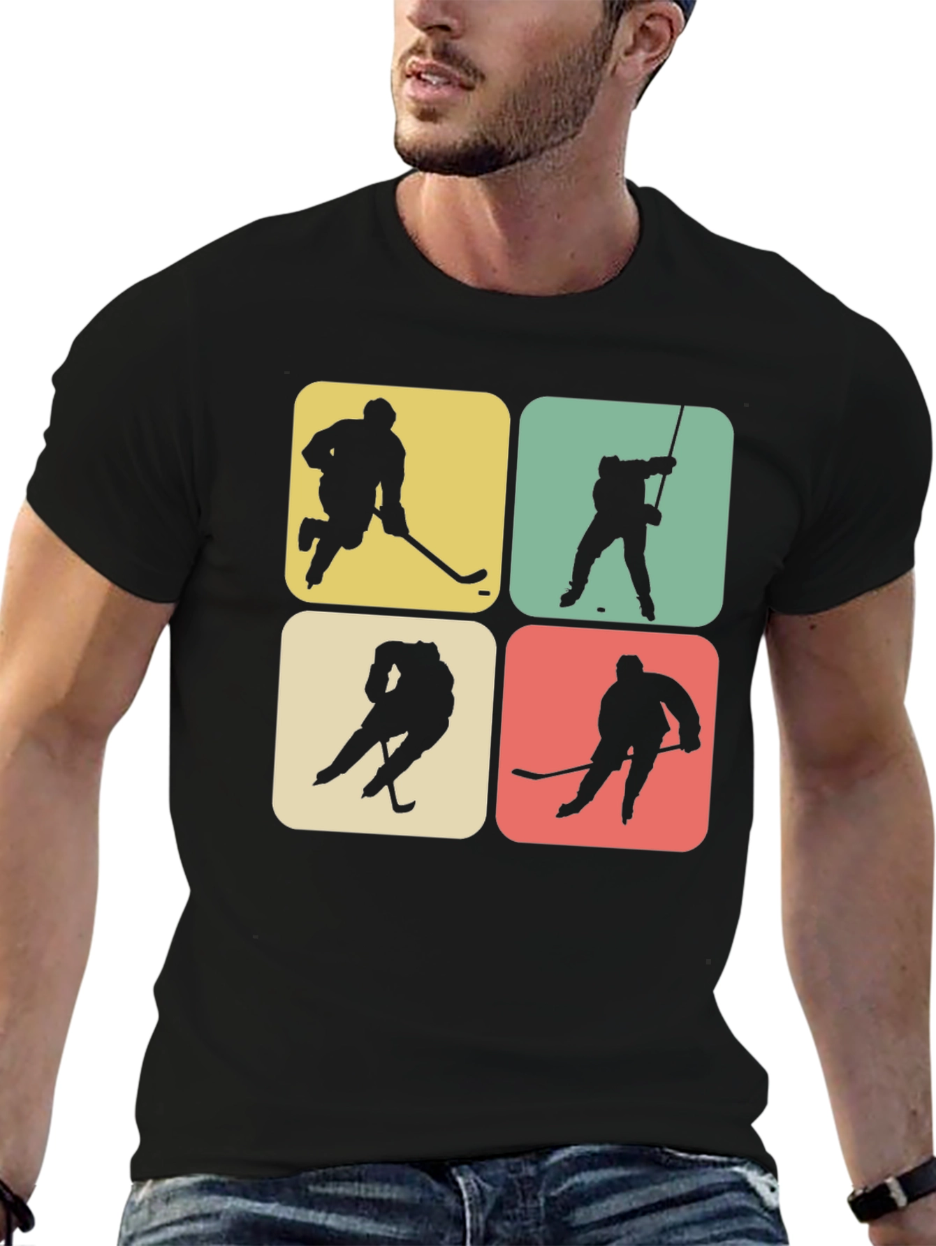 Retro Hockey Silhouette T-Shirt