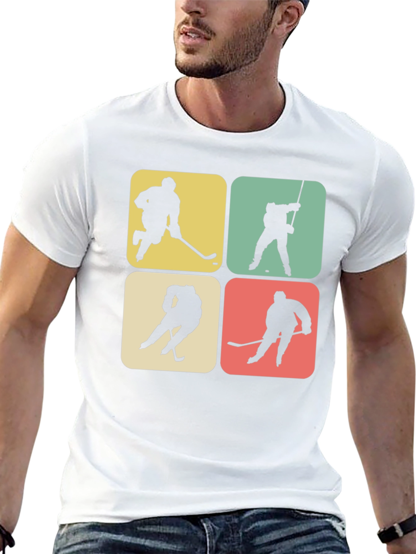 Retro Hockey Silhouette T-Shirt