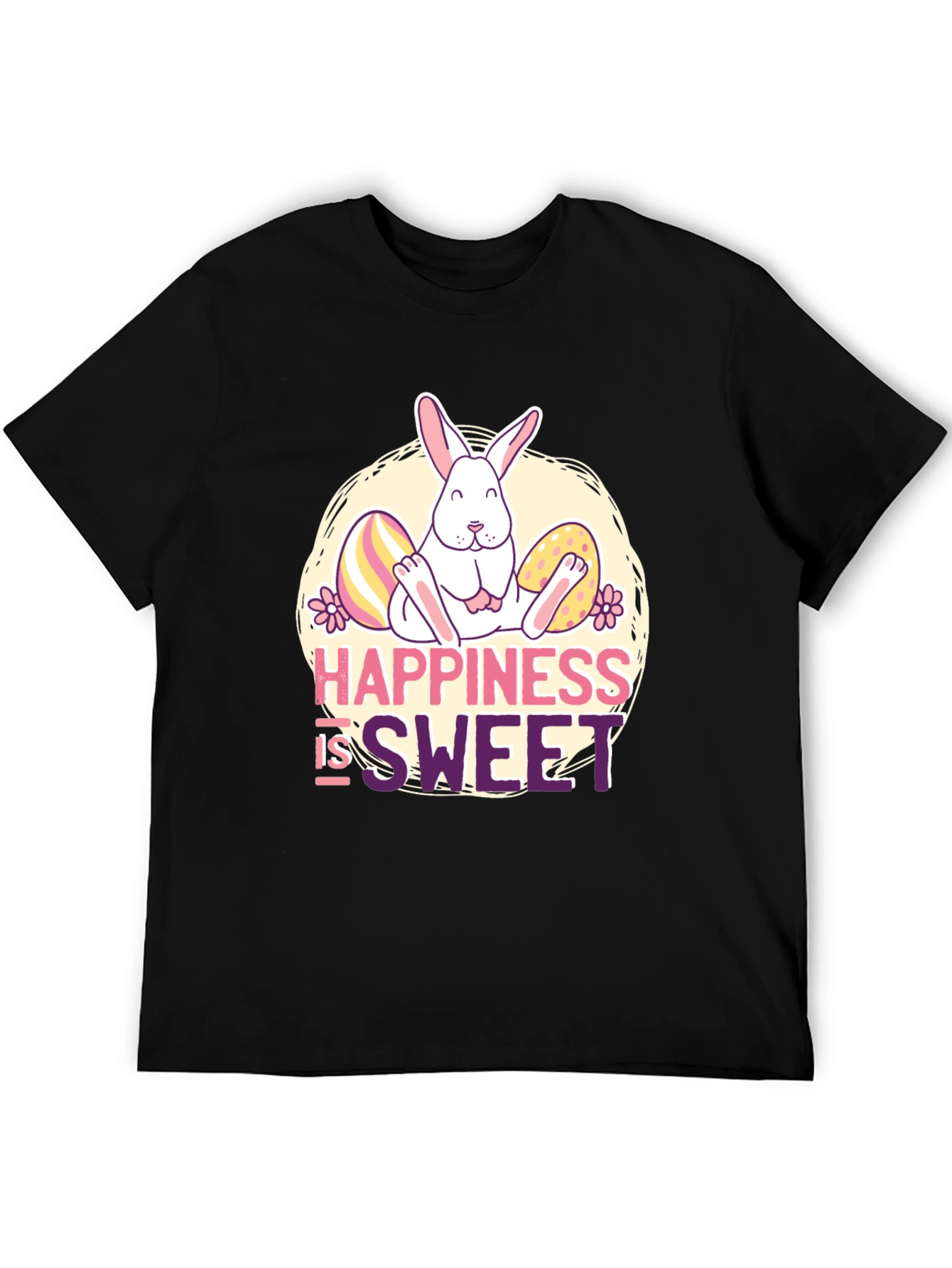 Happiness is Sweet Easter Bunny Graphic Tee