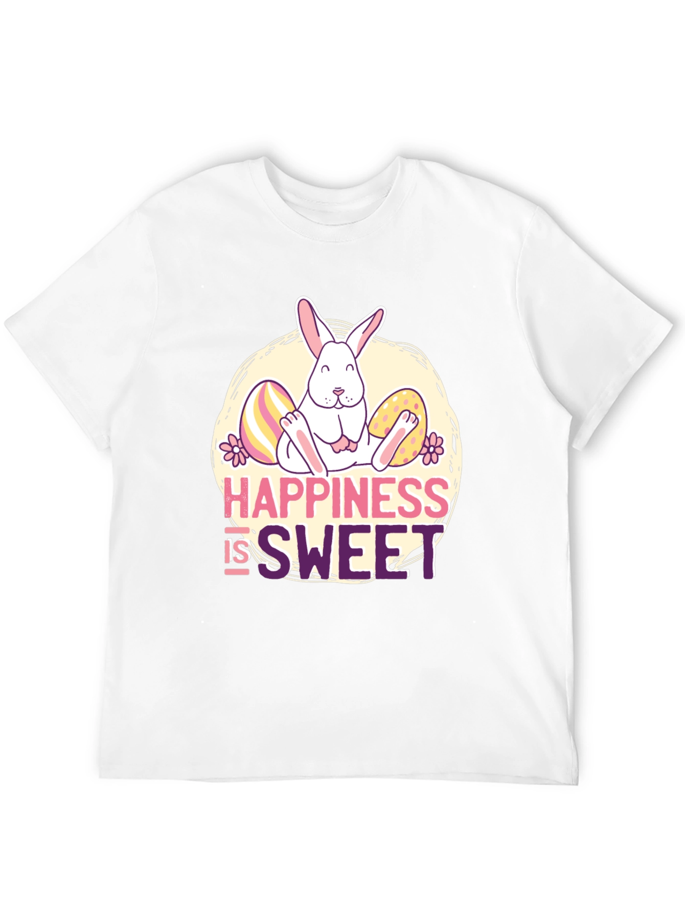 Happiness is Sweet Easter Bunny Graphic Tee