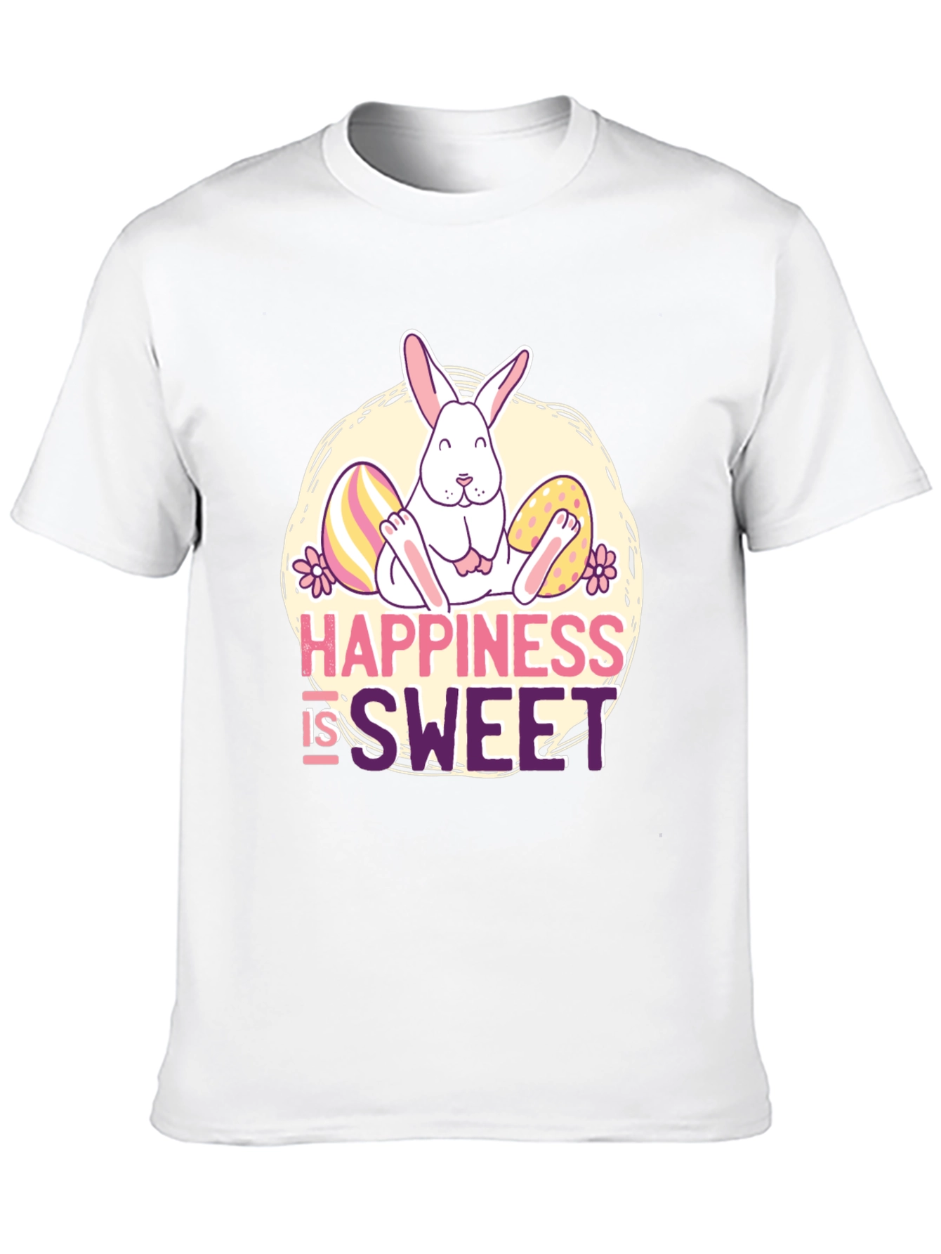 Happiness is Sweet Easter Bunny Graphic Tee