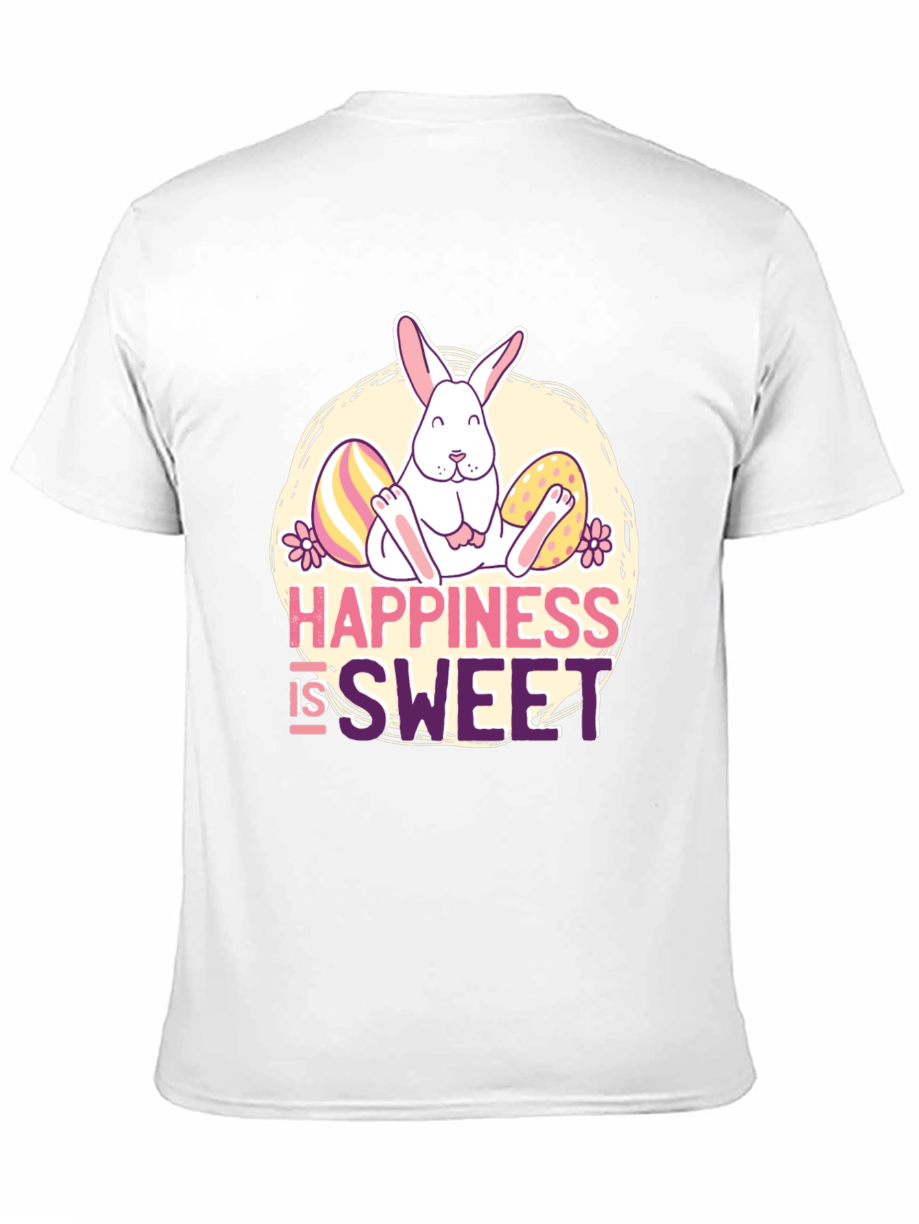 Happiness is Sweet Easter Bunny Graphic Tee