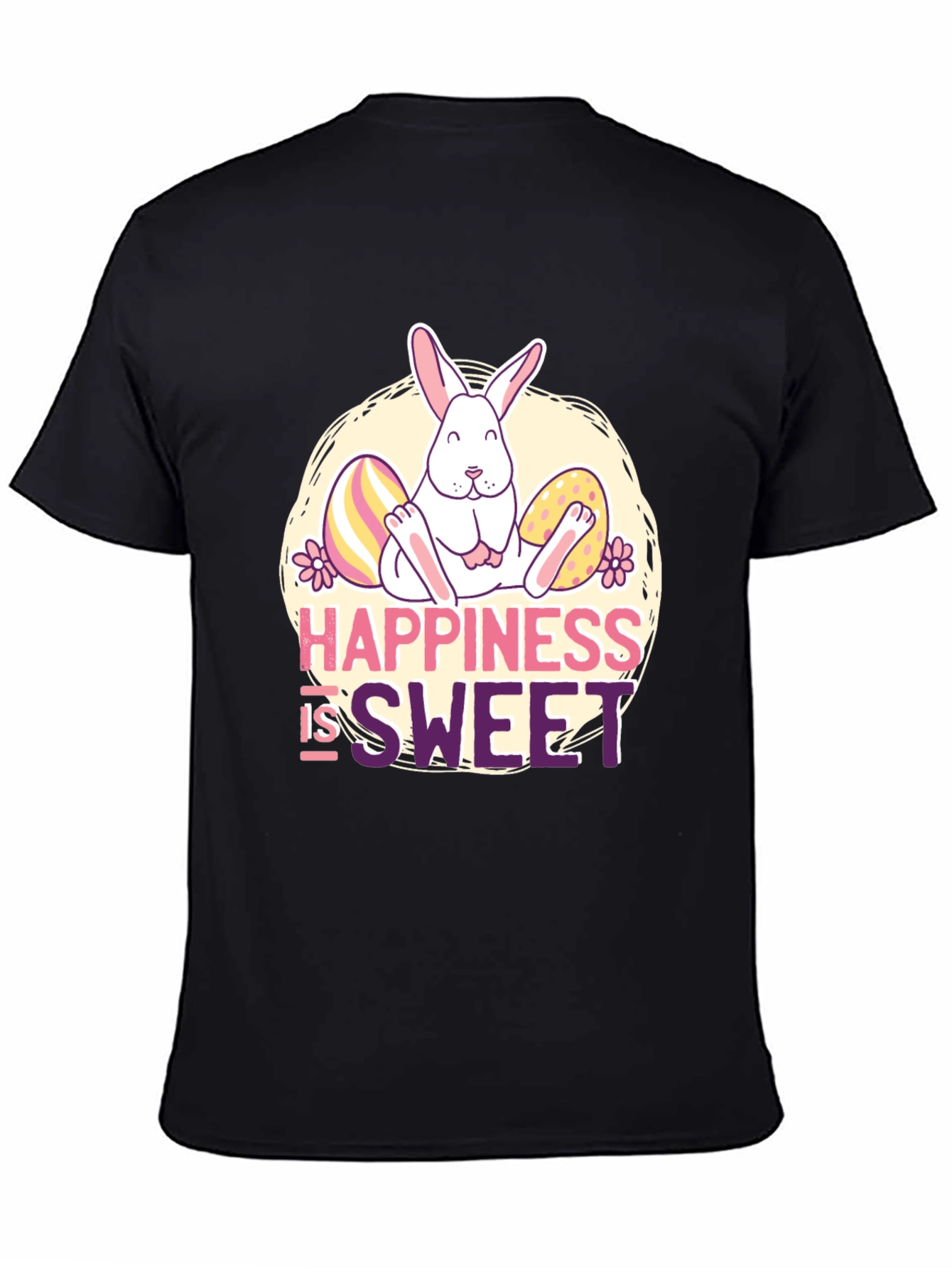 Happiness is Sweet Easter Bunny Graphic Tee