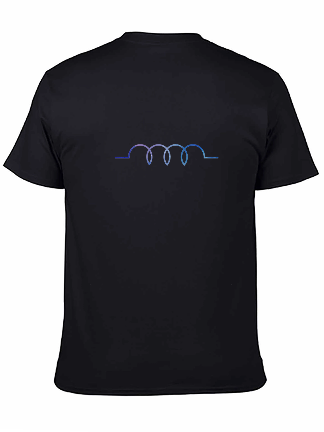 Coil Graphic Tee - Sleek Black Cotton T-Shirt