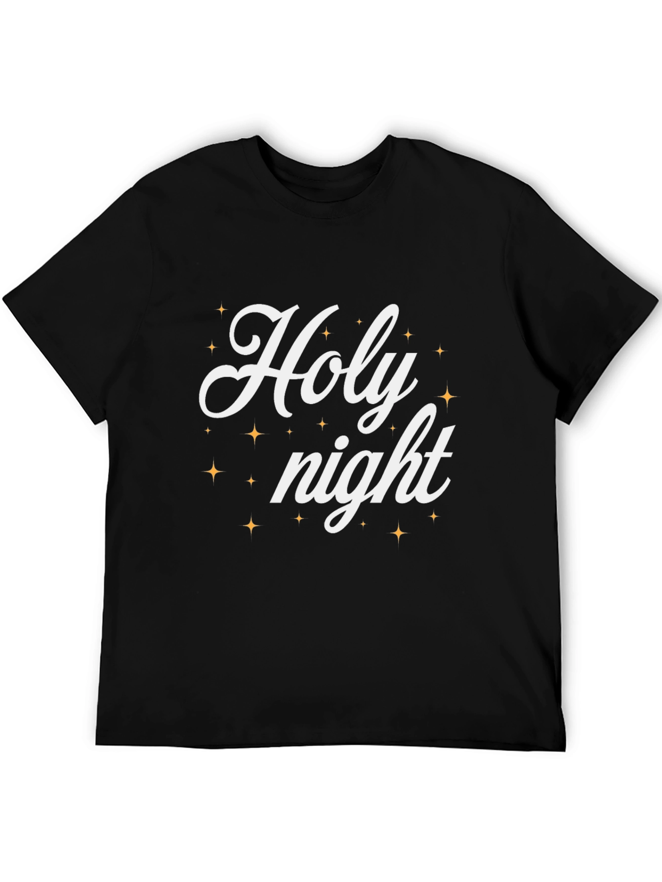 Holy Night Graphic Tee - Soft Black Cotton Blend