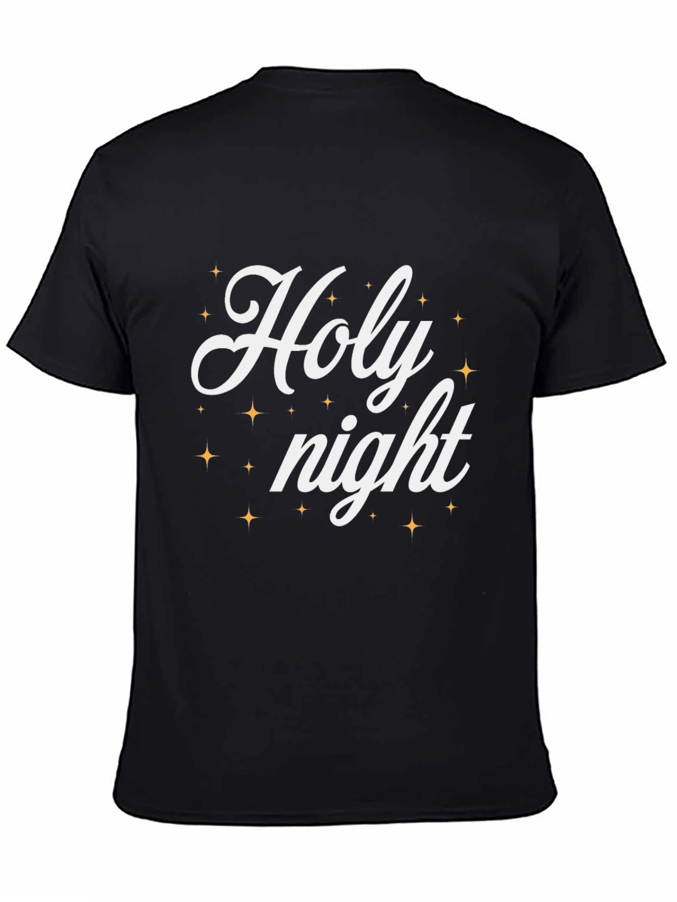 Holy Night Graphic Tee - Soft Black Cotton Blend