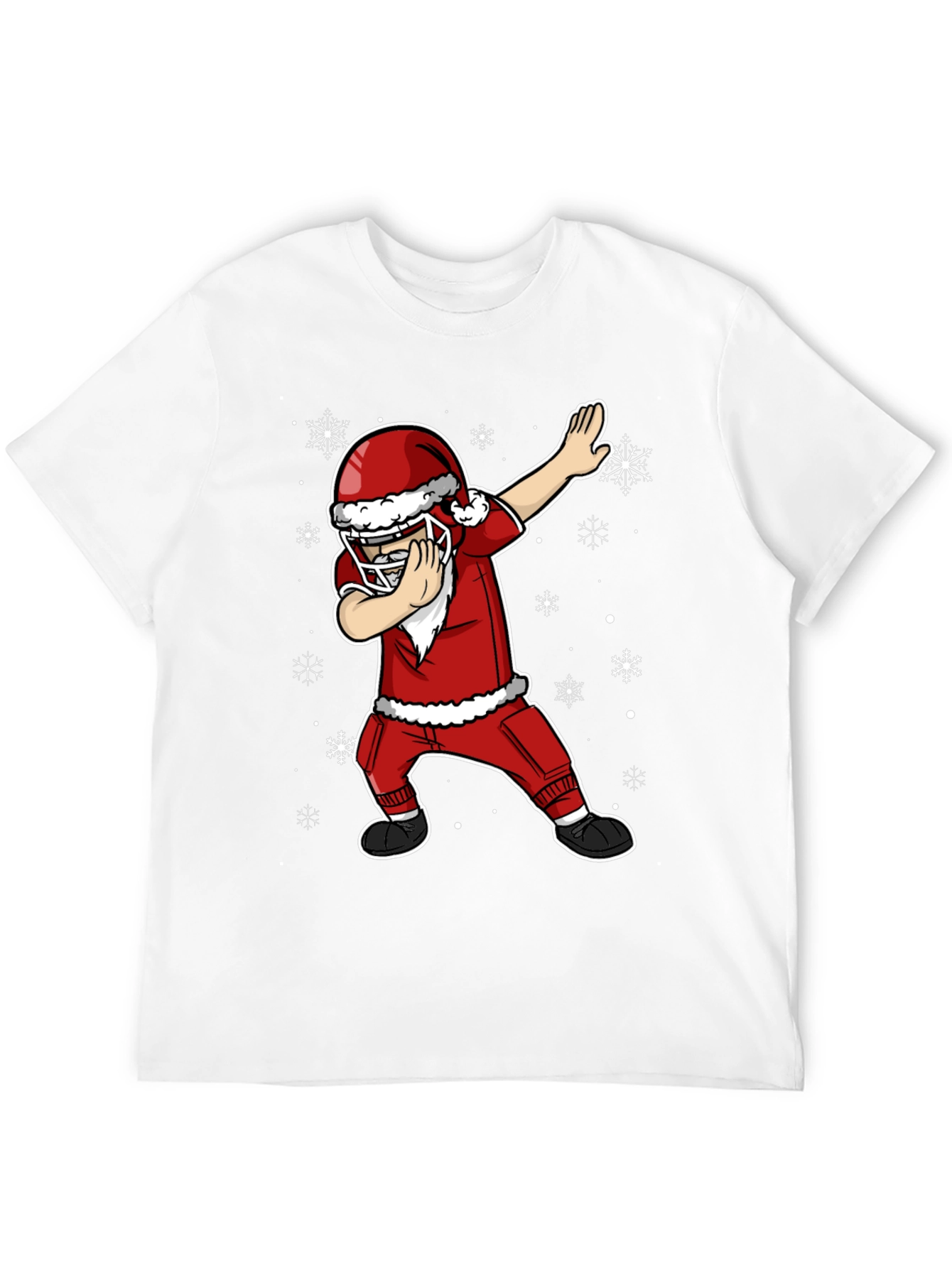 Festive Football Santa Dabbing T-Shirt