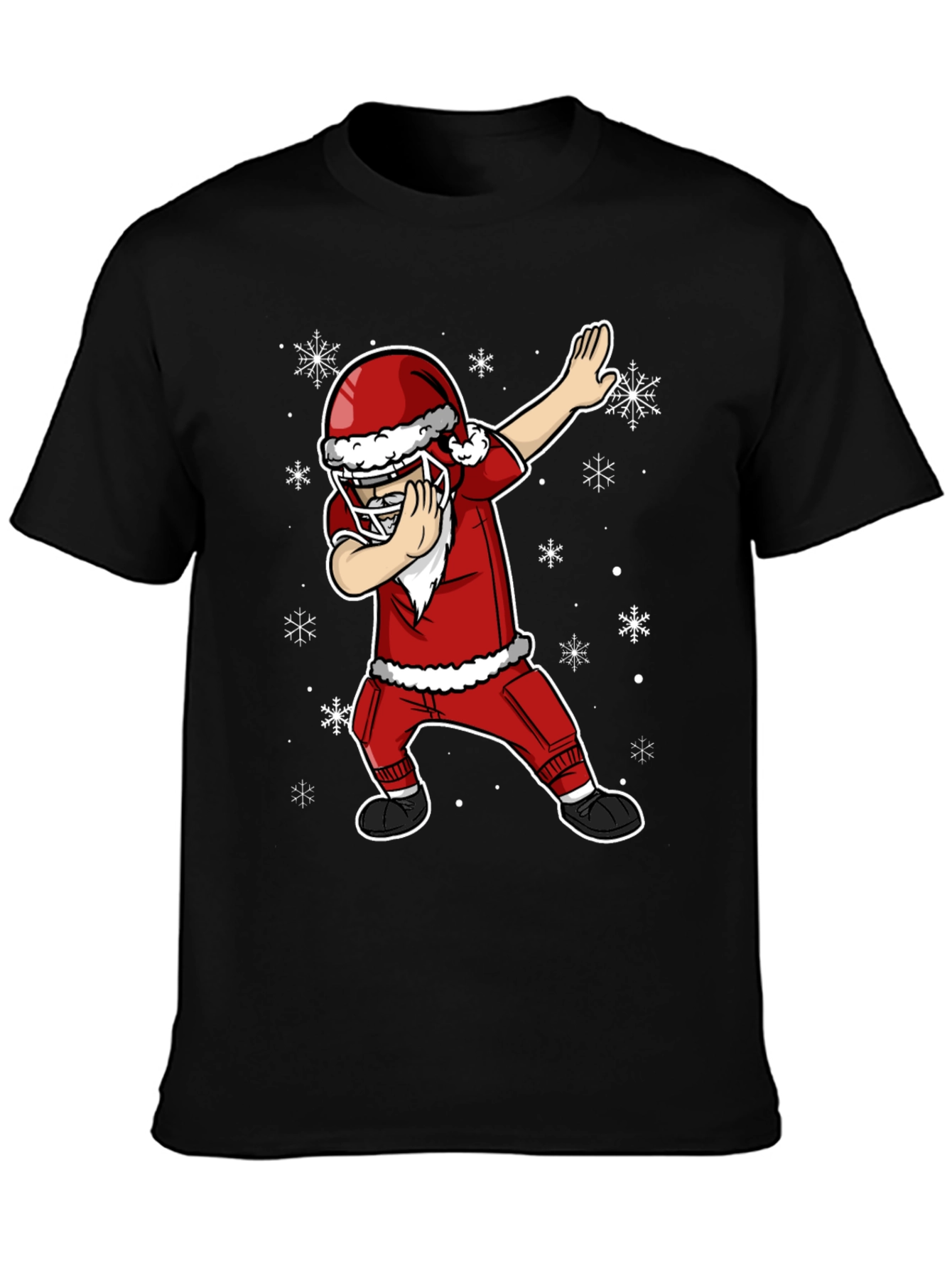 Festive Football Santa Dabbing T-Shirt