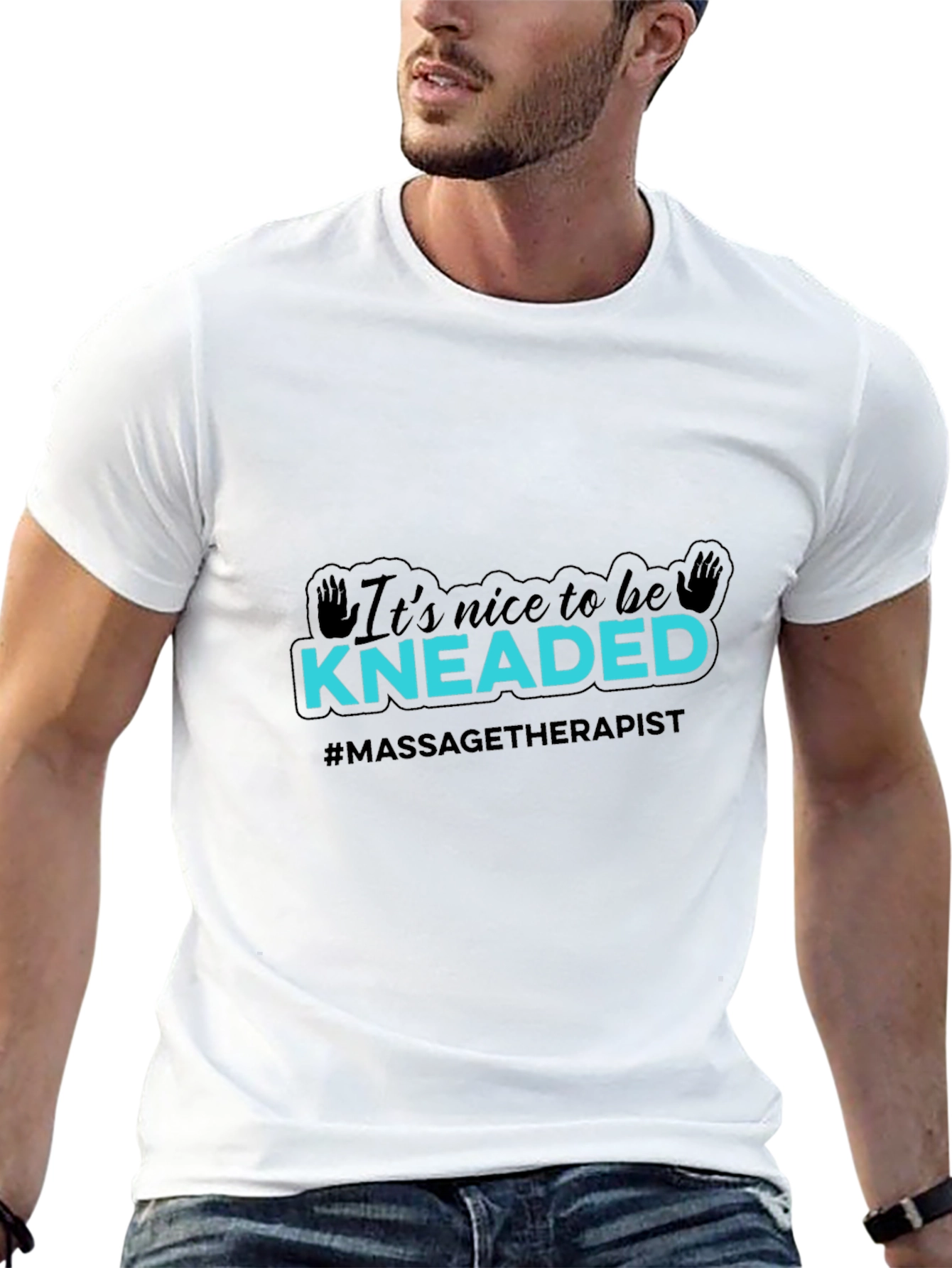 Massage Therapist T-Shirt - Its Nice To Be Kneaded