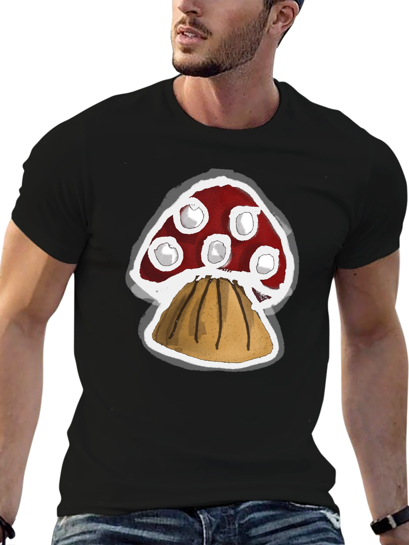 Mushroom Graphic Tee - Funky Style