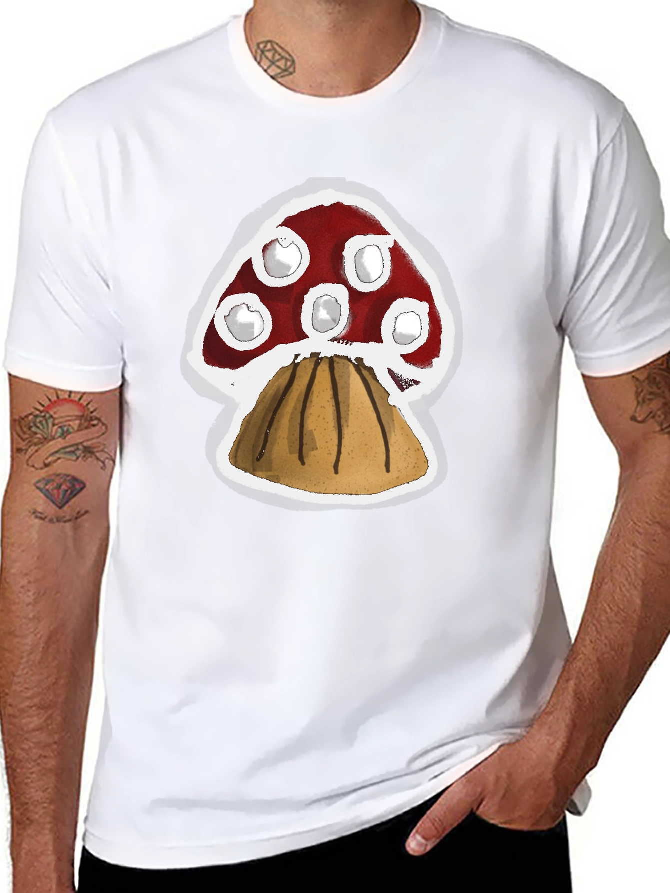 Mushroom Graphic Tee - Funky Style