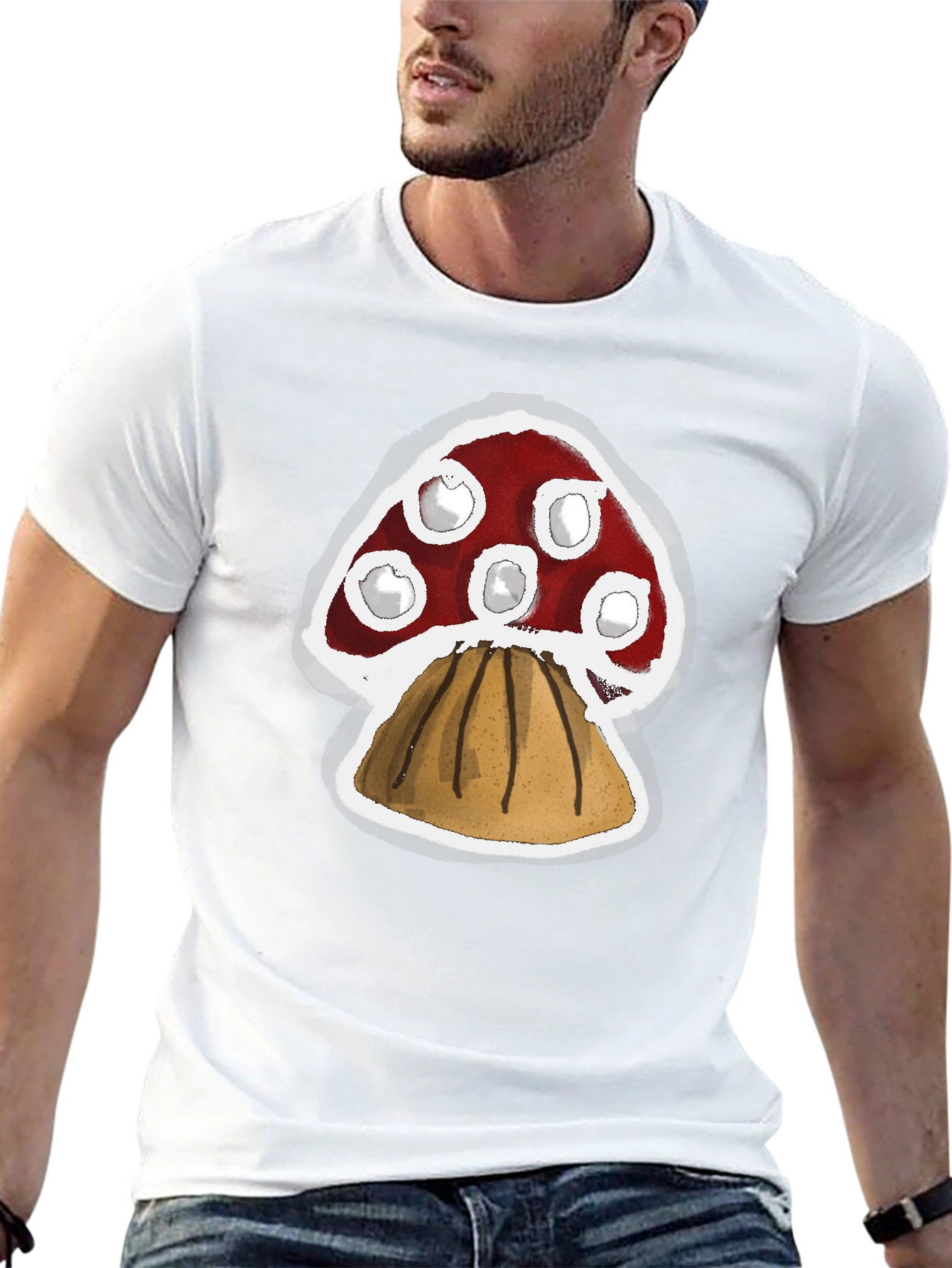 Mushroom Graphic Tee - Funky Style