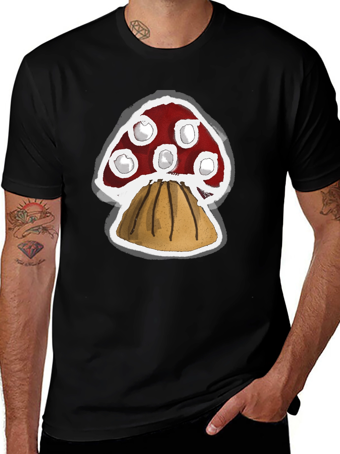 Mushroom Graphic Tee - Funky Style