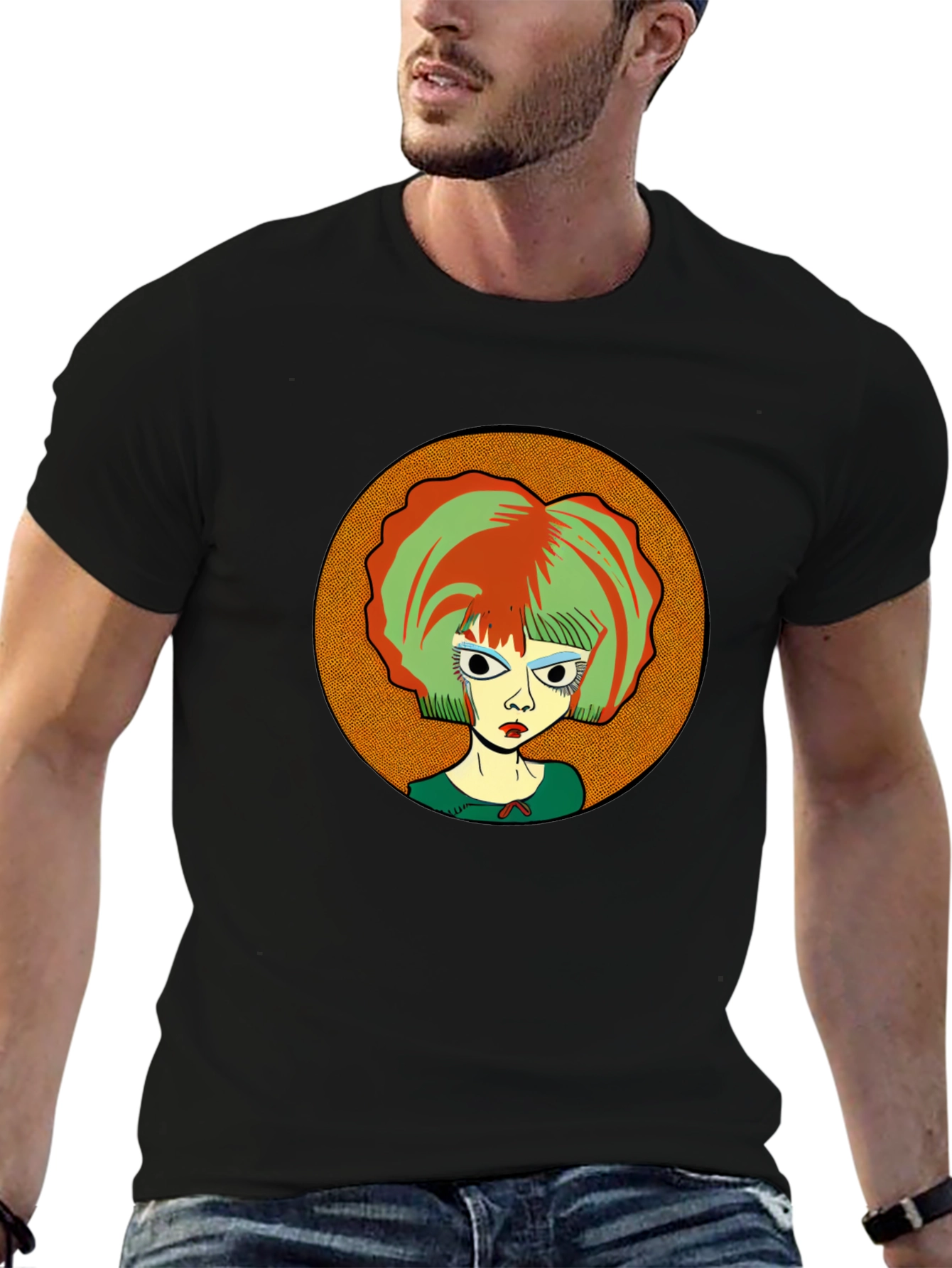 Unique Graphic Print T-Shirt - Edgy Style