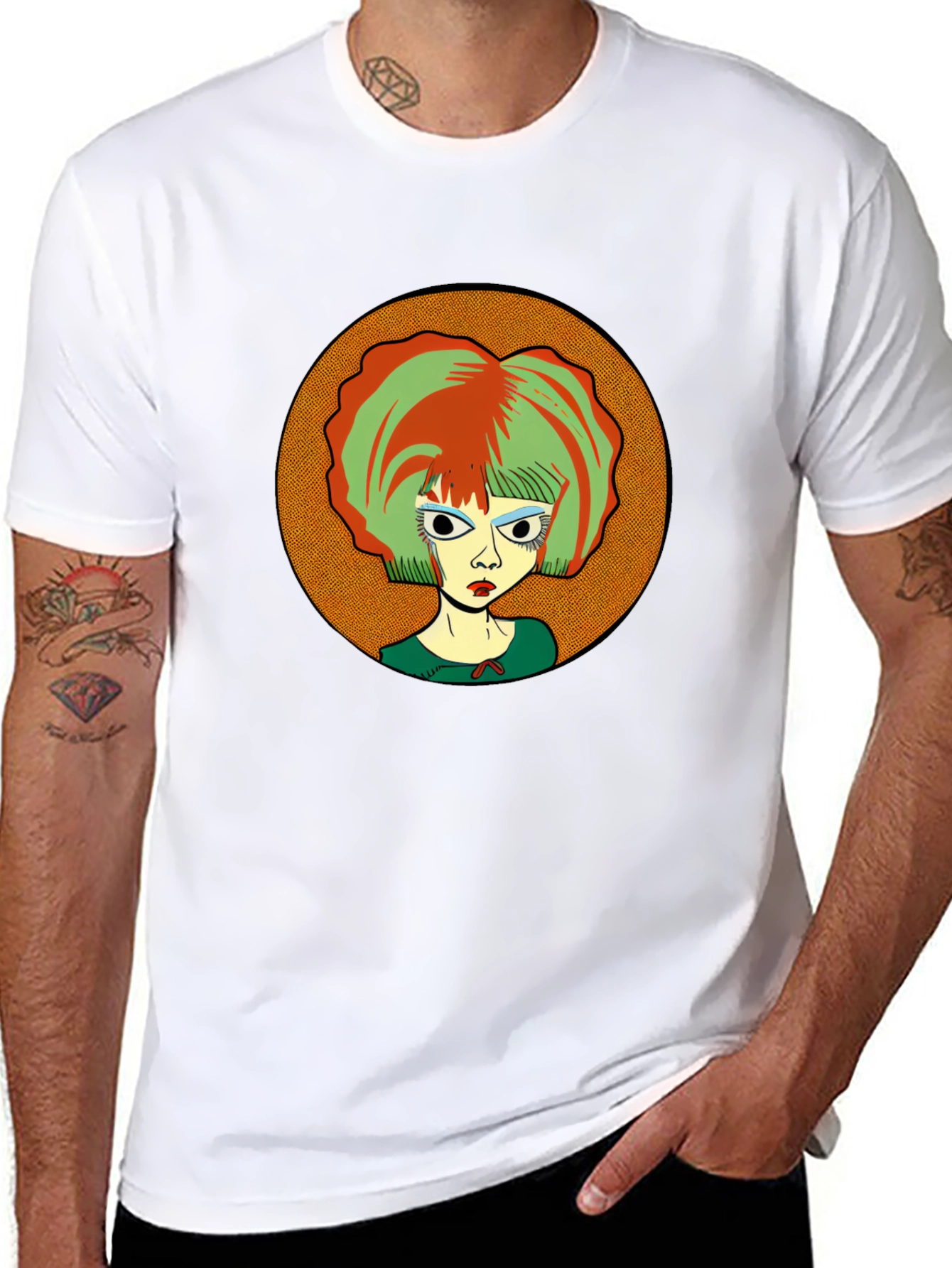 Unique Graphic Print T-Shirt - Edgy Style