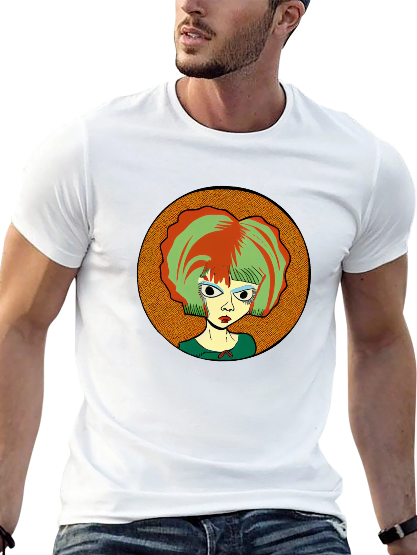 Unique Graphic Print T-Shirt - Edgy Style
