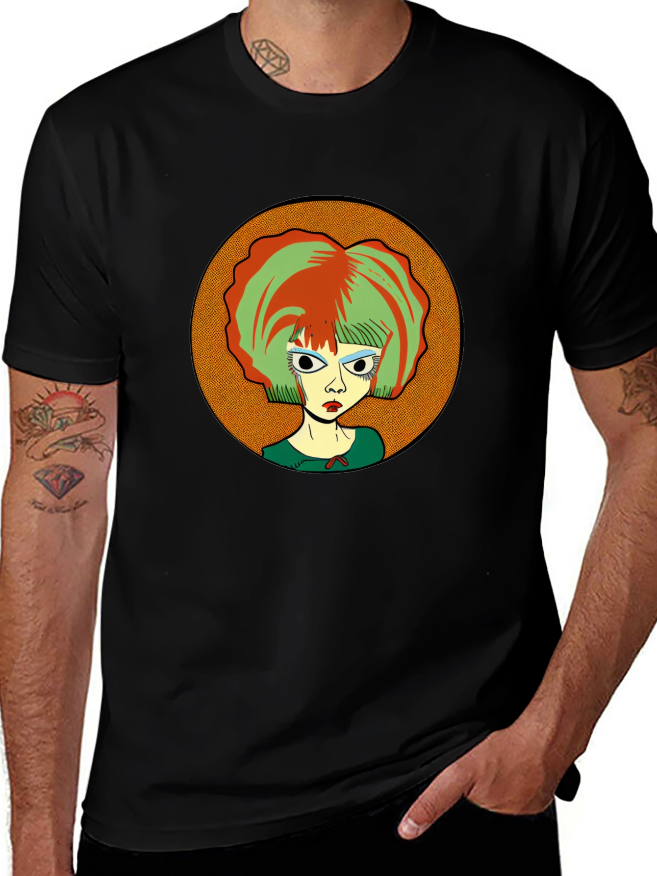 Unique Graphic Print T-Shirt - Edgy Style