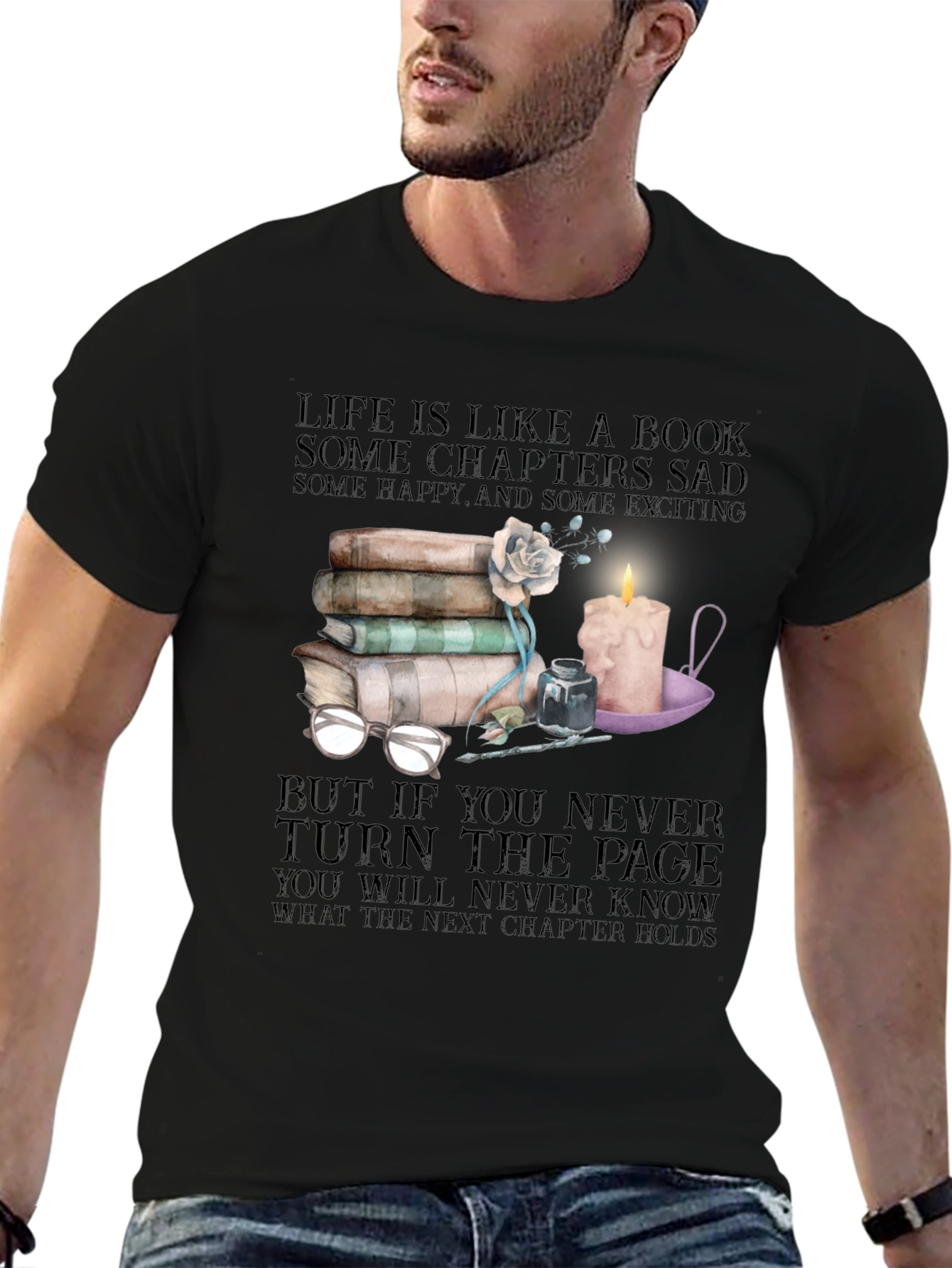 Life is Like a Book Graphic Tee