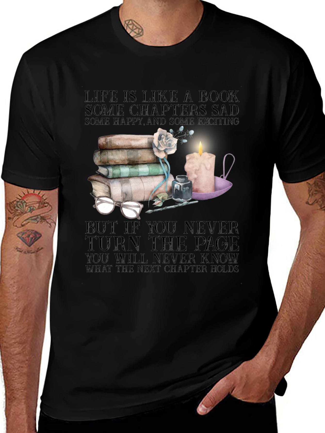 Life is Like a Book Graphic Tee