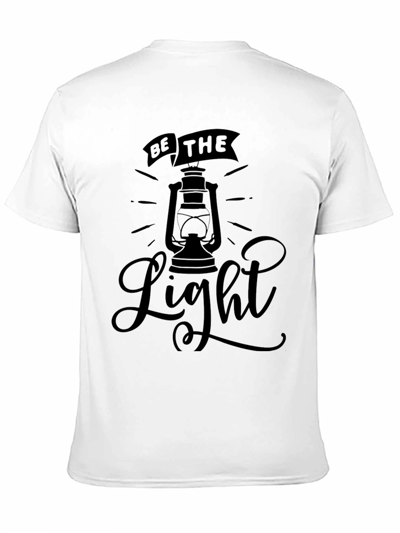 Be The Light Black Graphic T-Shirt