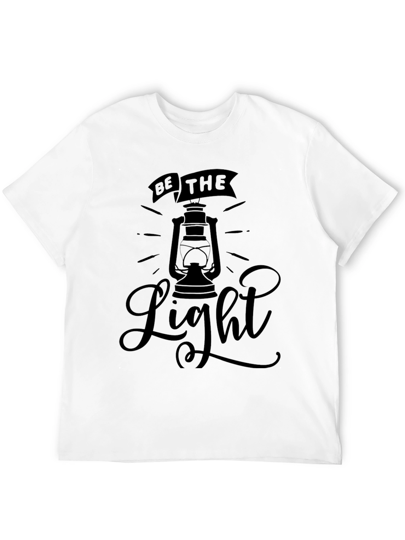 Be The Light Black Graphic T-Shirt