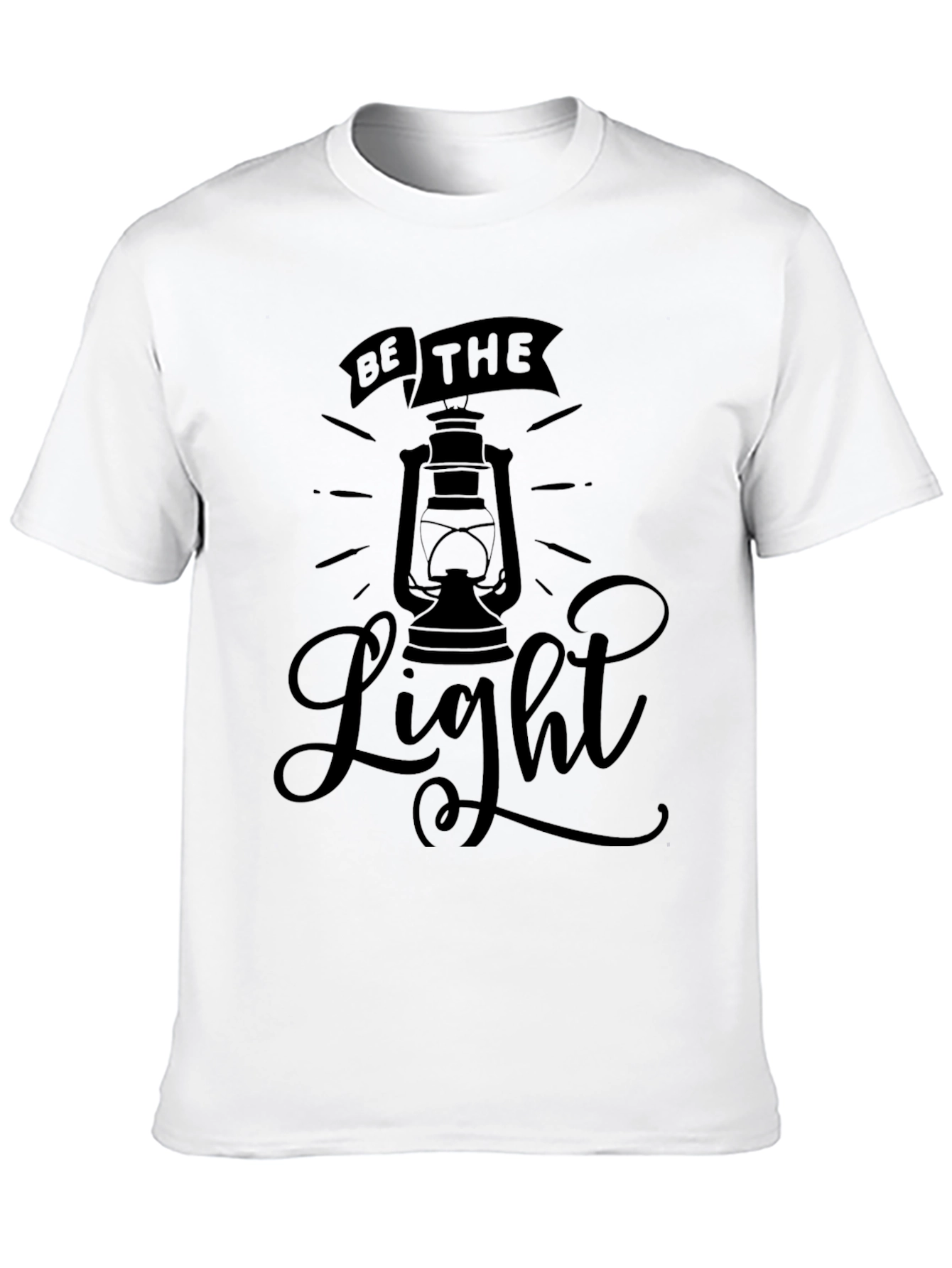 Be The Light Black Graphic T-Shirt