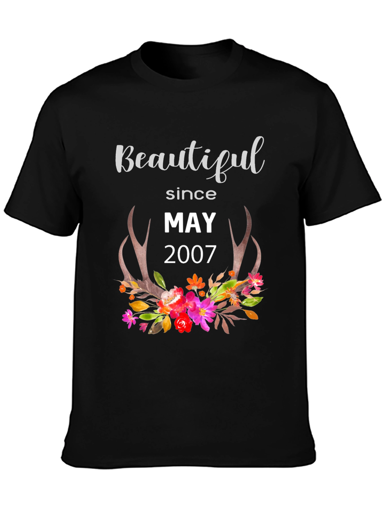 Beautiful Since May 2007 Floral T-Shirt