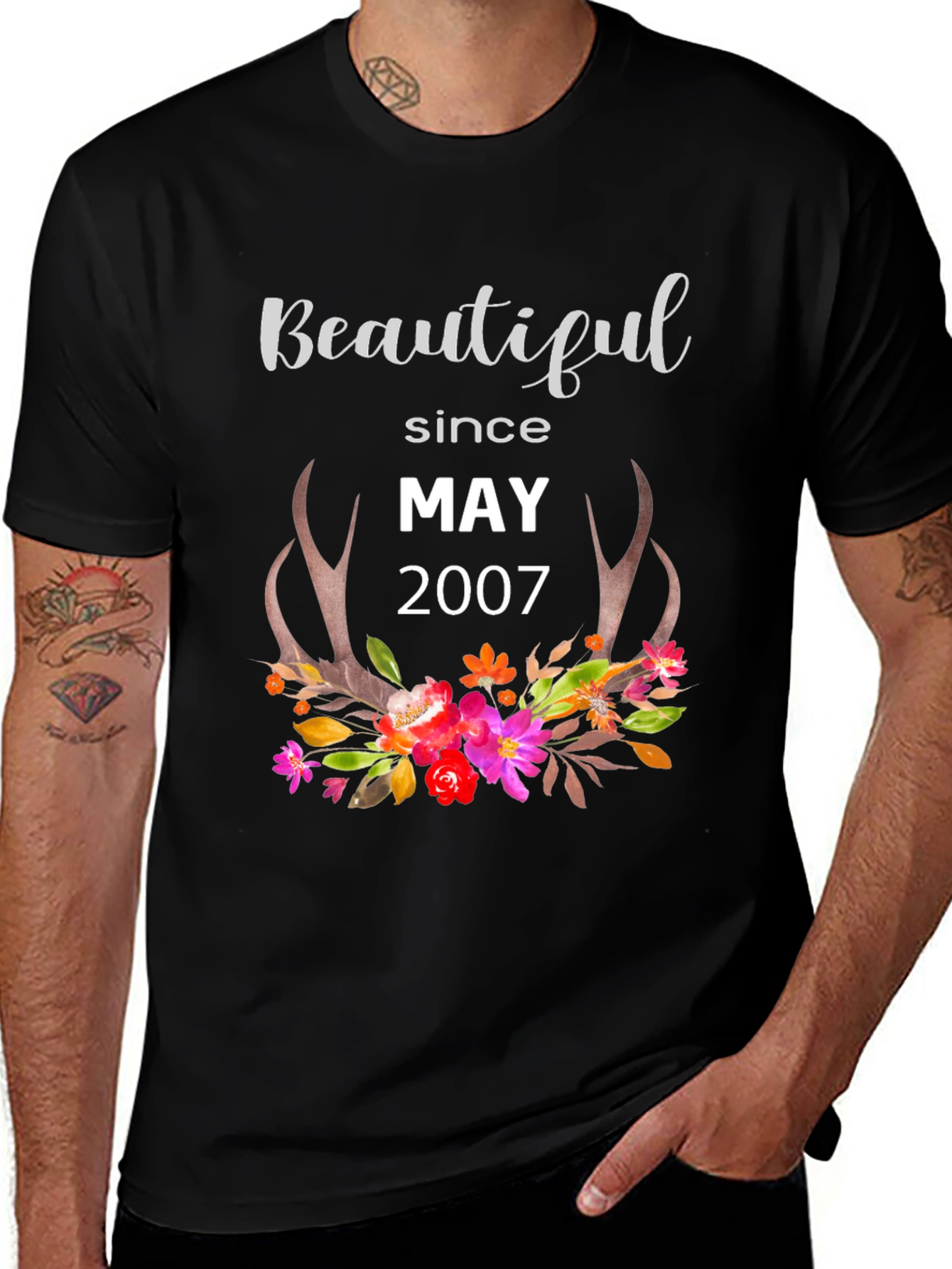 Beautiful Since May 2007 Floral T-Shirt