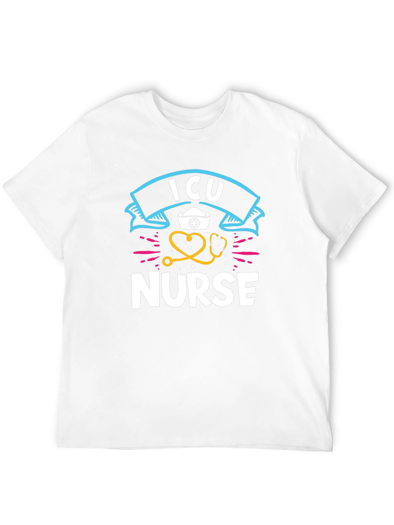 ICU Nurse Graphic Tee - Black Cotton Blend Shirt