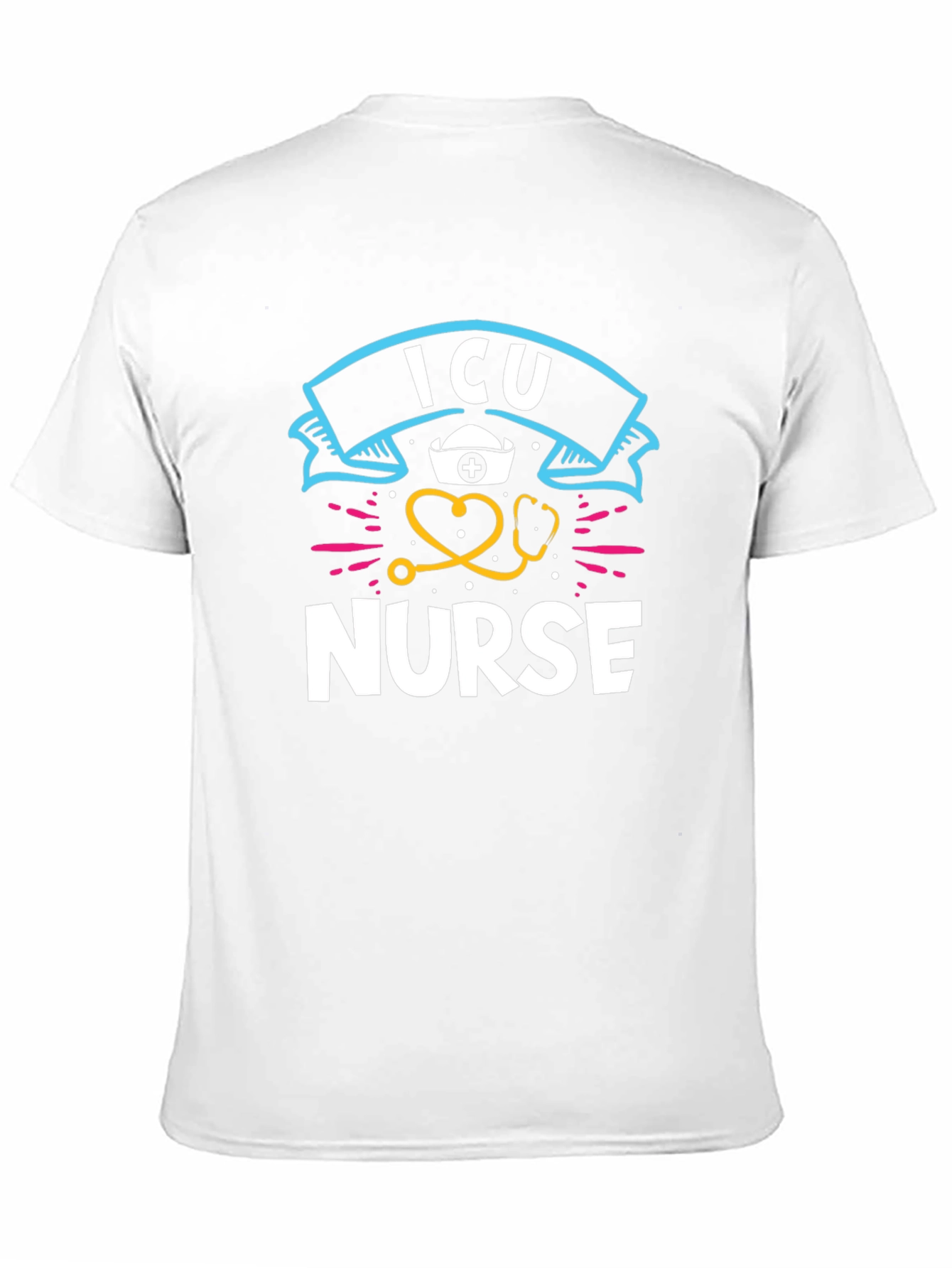 ICU Nurse Graphic Tee - Black Cotton Blend Shirt